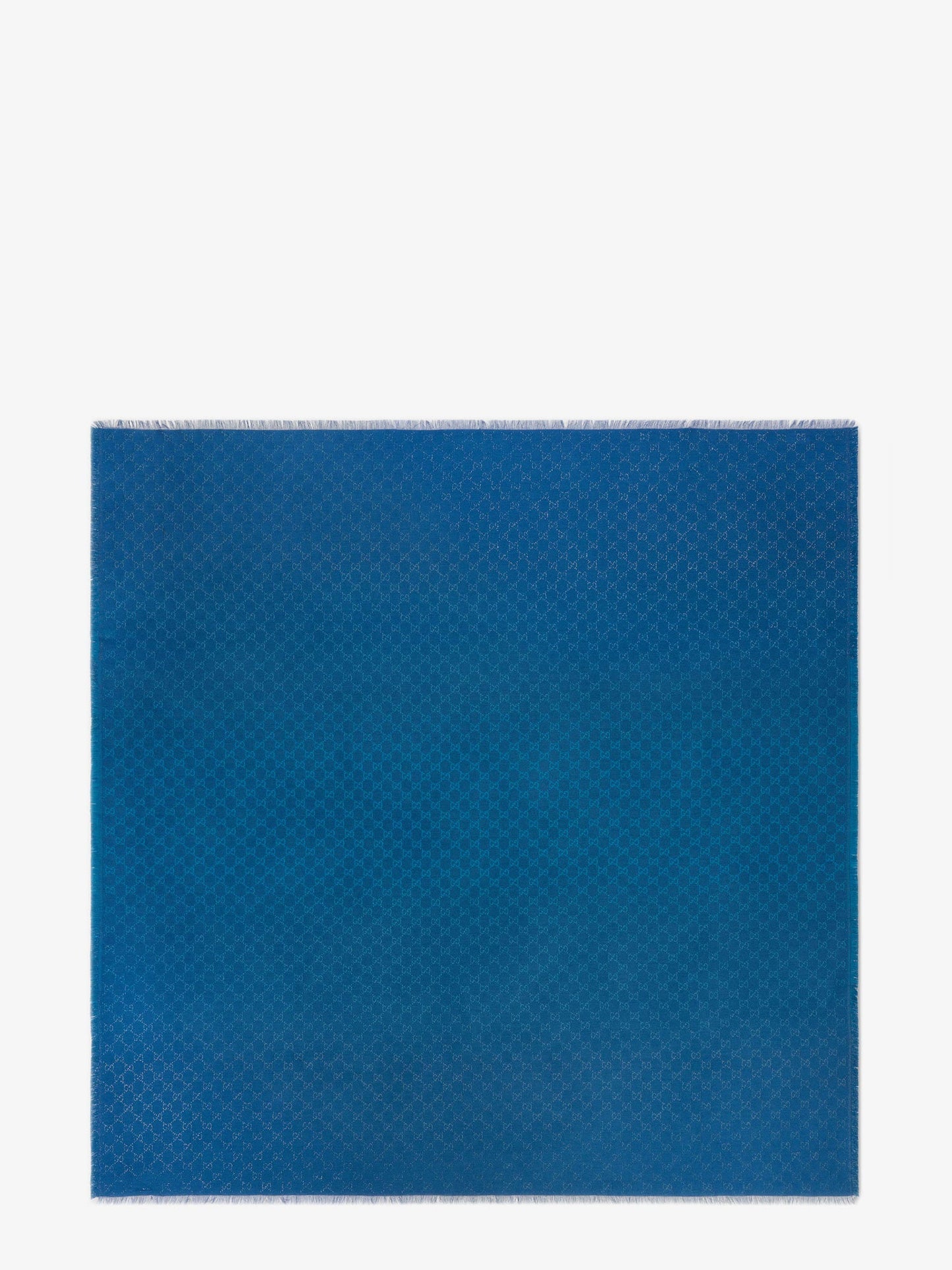 Gucci Wool Blend Shawl With Gg Lamé Motif