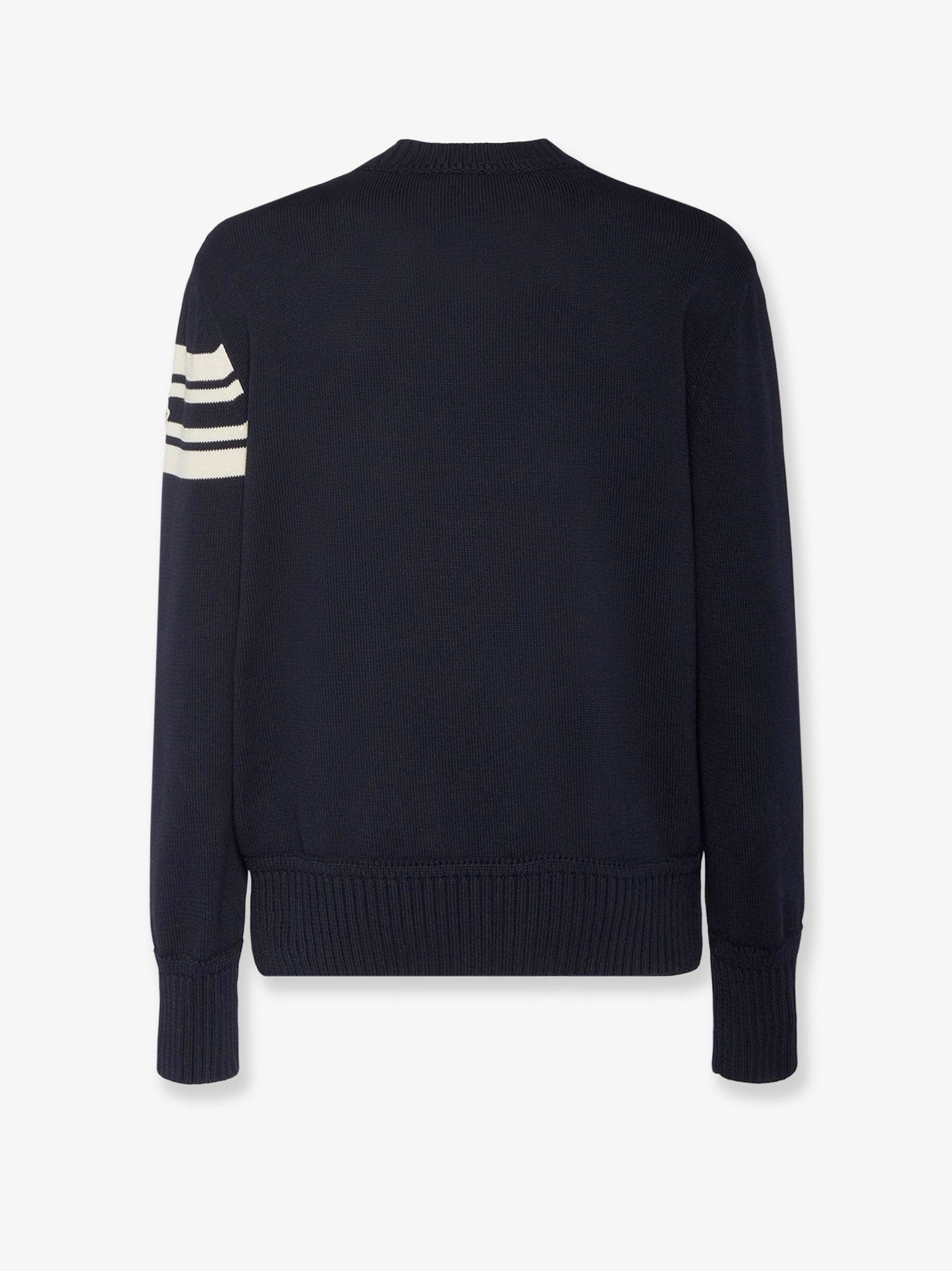 Moncler Cotton Sweater With Logo Patch