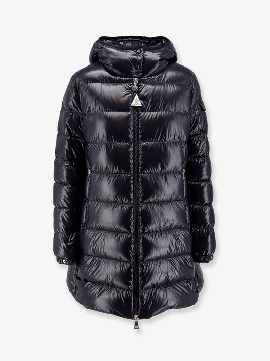 Moncler Courcelles Nylon Long Down Jacket