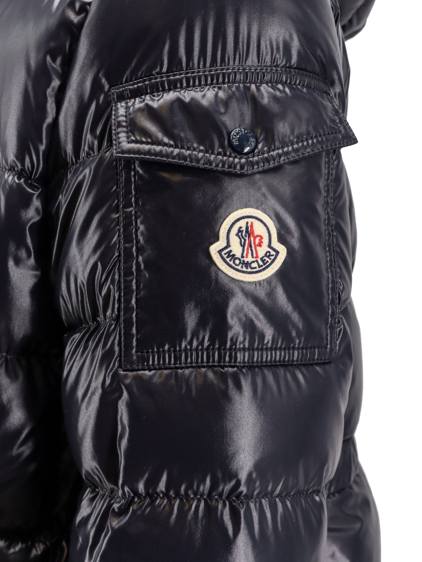 Moncler Courcelles Nylon Long Down Jacket