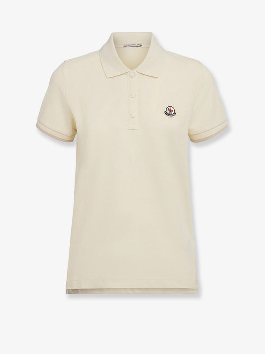 Moncler Cotton Polo Shirt With Iconic Patch