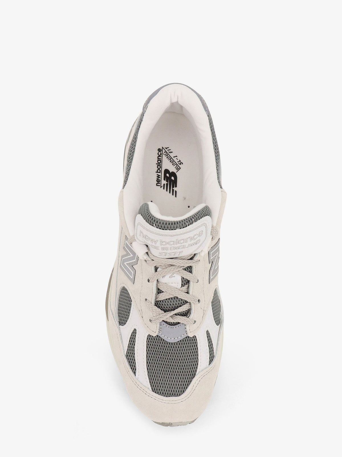 New Balance 991 mesh and suede low-top sneakers - Grigio Chiaro