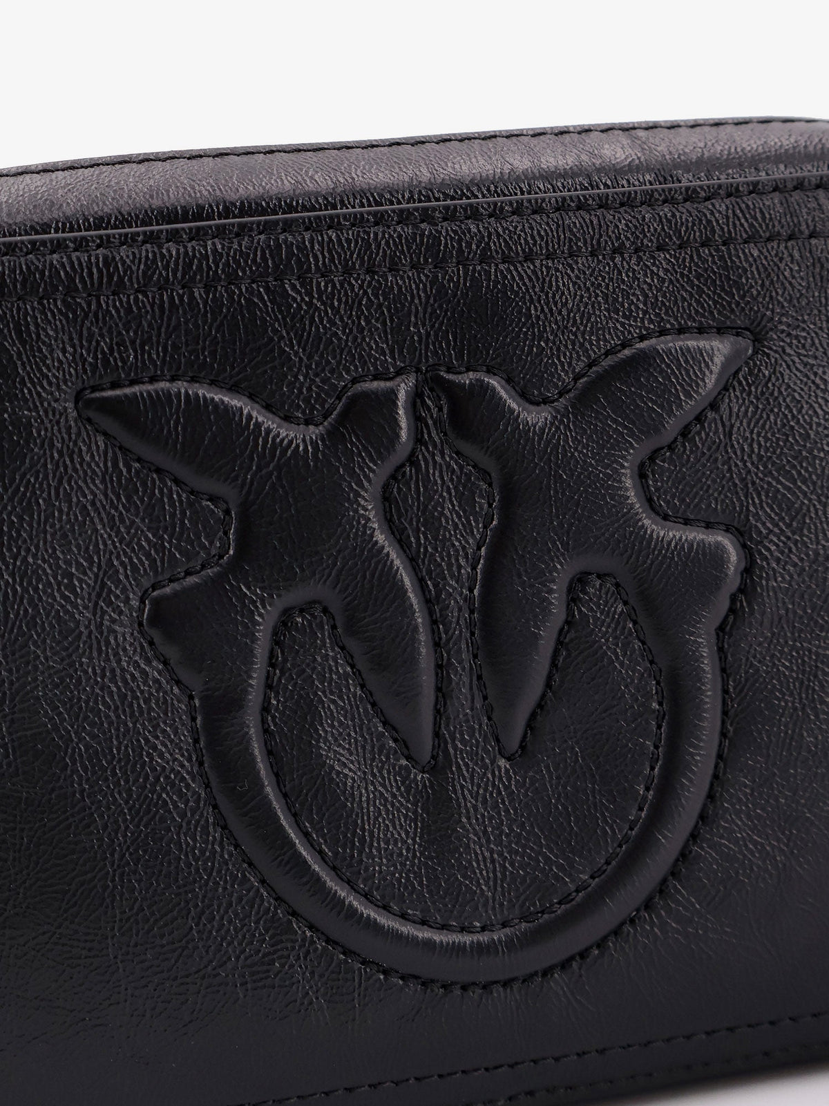 Pinko Carrie leather shoulder bag - Nero