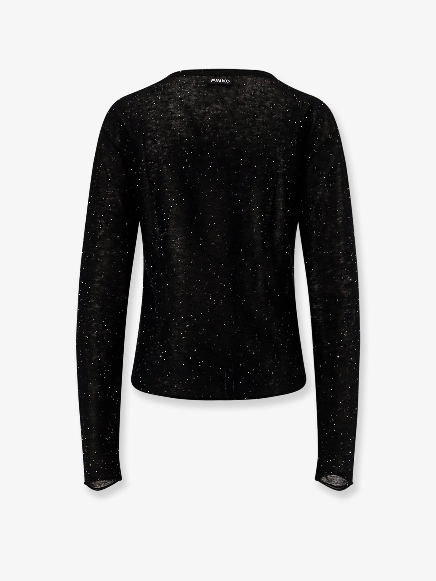 Pinko Salomone Wool Sweater With Micro Sequins