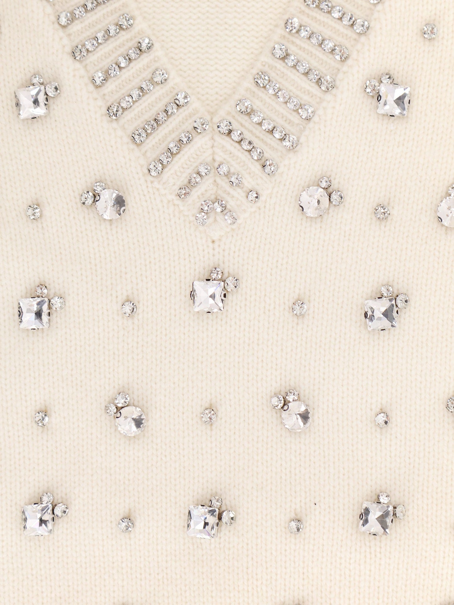 Pinko Wool Blend Vest With Rhinestones