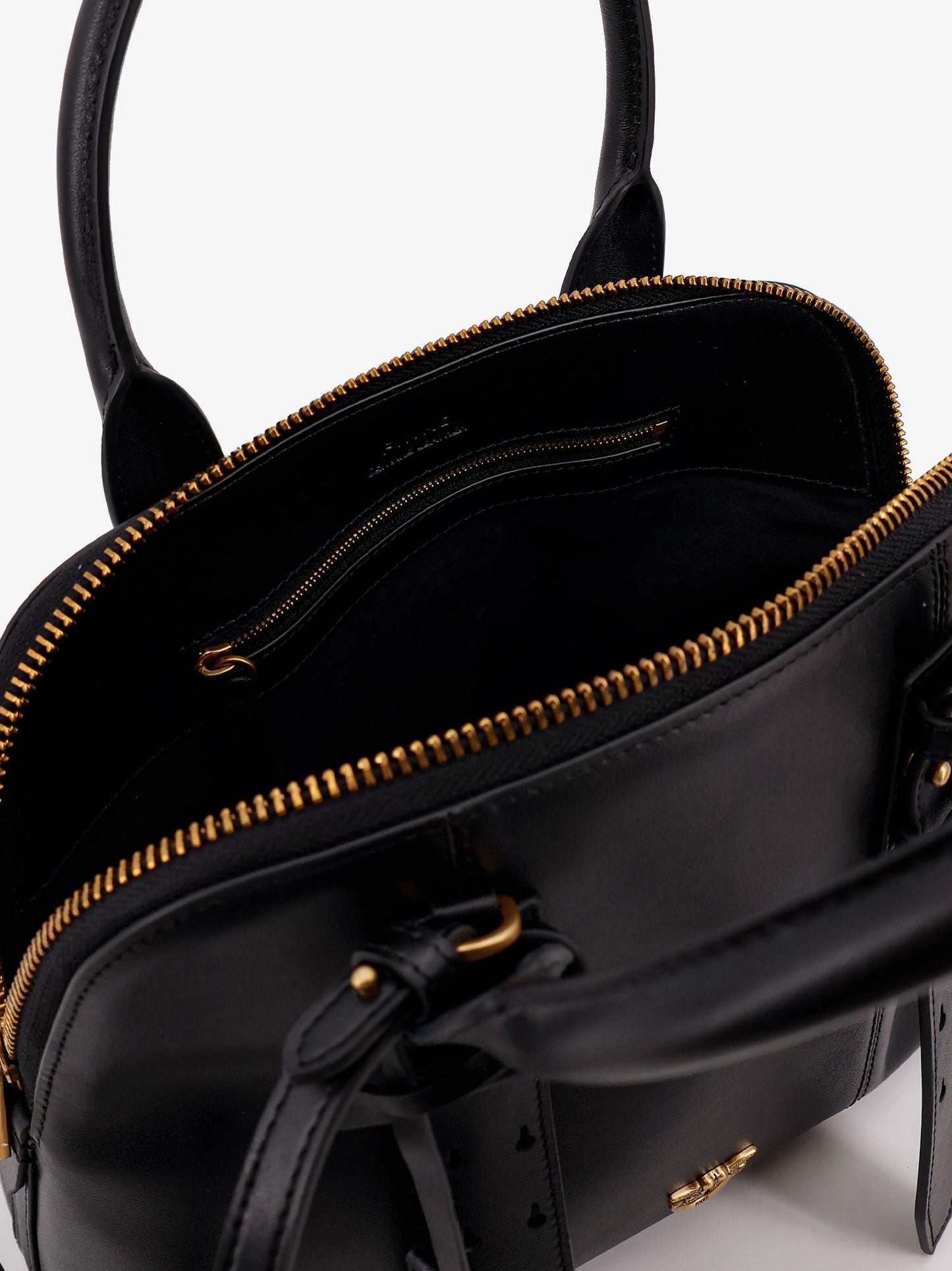 Pinko Bowling Bag Leather Shoulder Bag