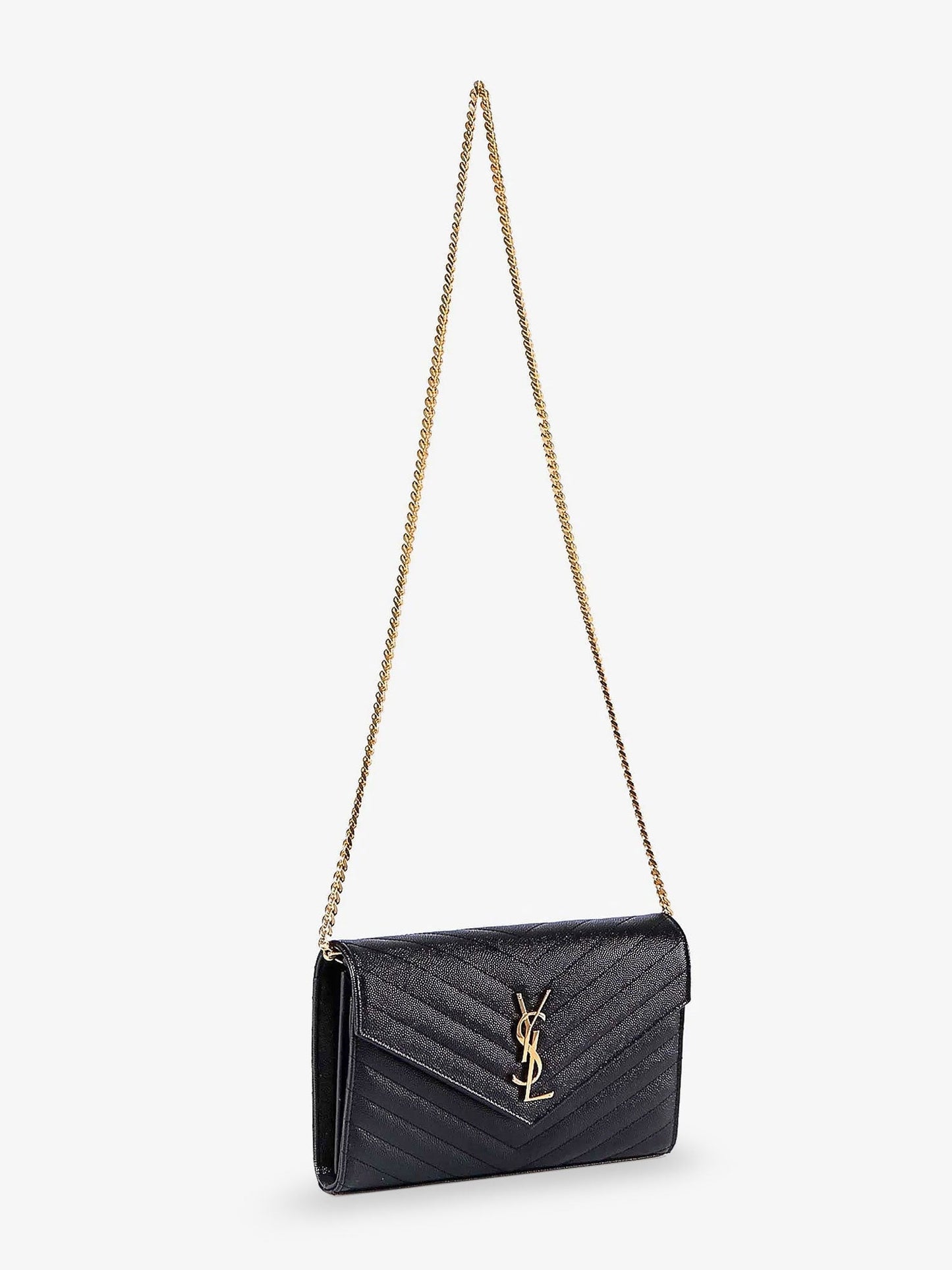 Saint Laurent Cassandre Pochette Grain De Poudre Leather Crossbody Bag