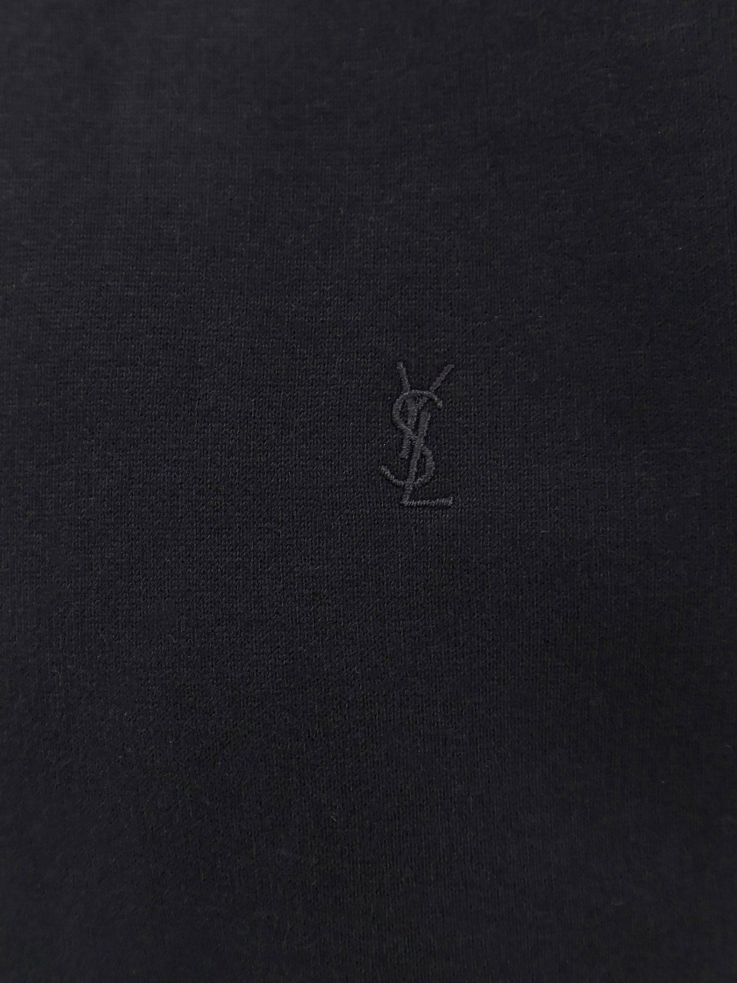 Saint Laurent Certified Cotton Sweatshirt With Cassandre Embroidery