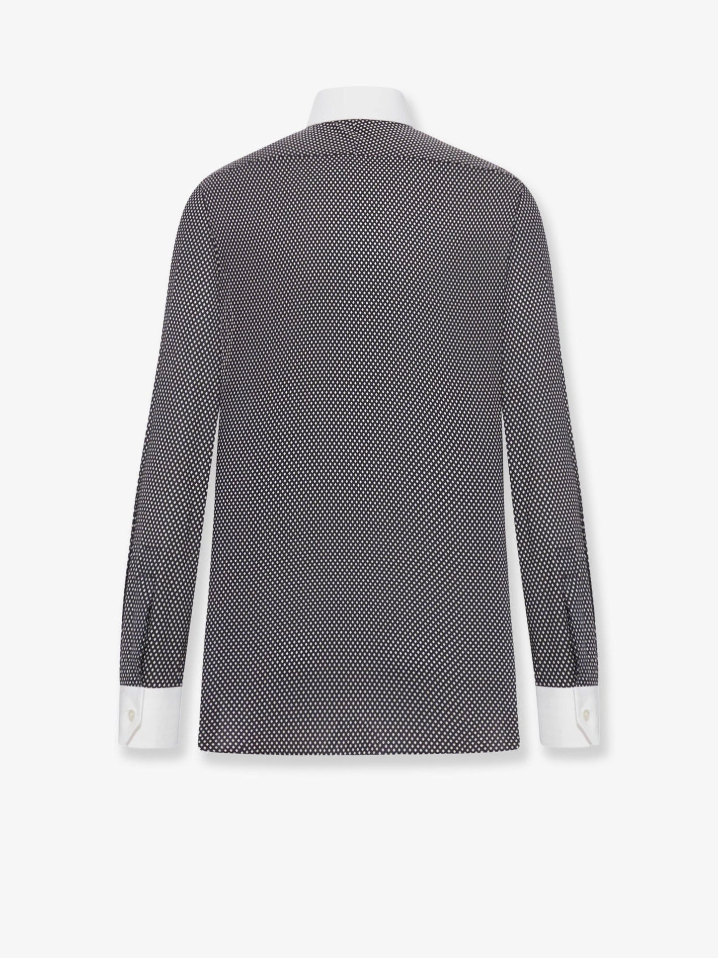 Tom Ford Microfantasy cotton shirt - Black&White