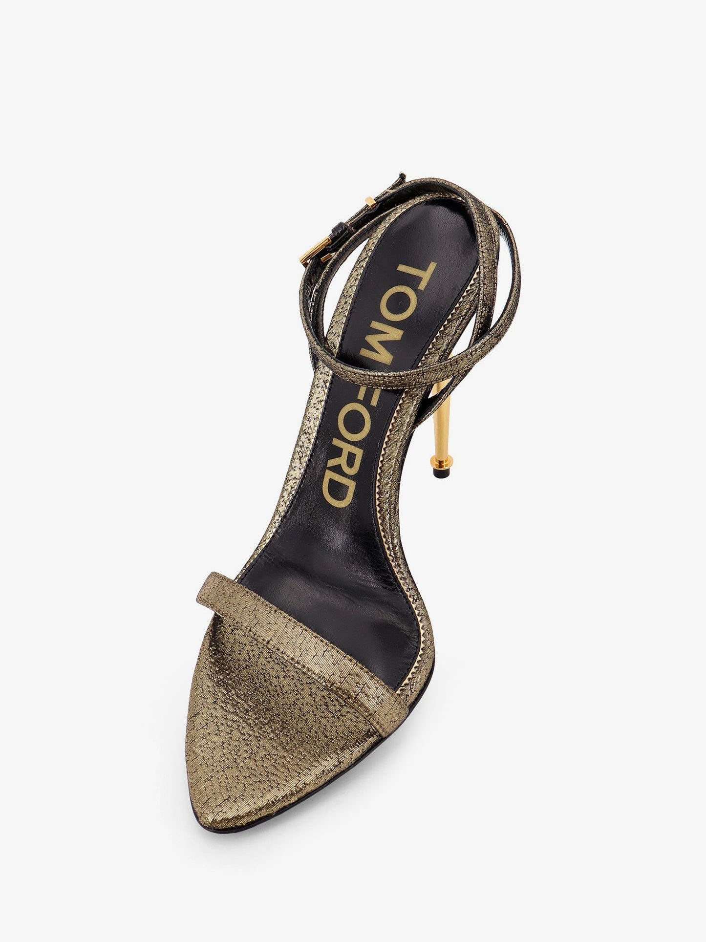 Tom Ford Laminated Leather Sandals With Iconic Padlock