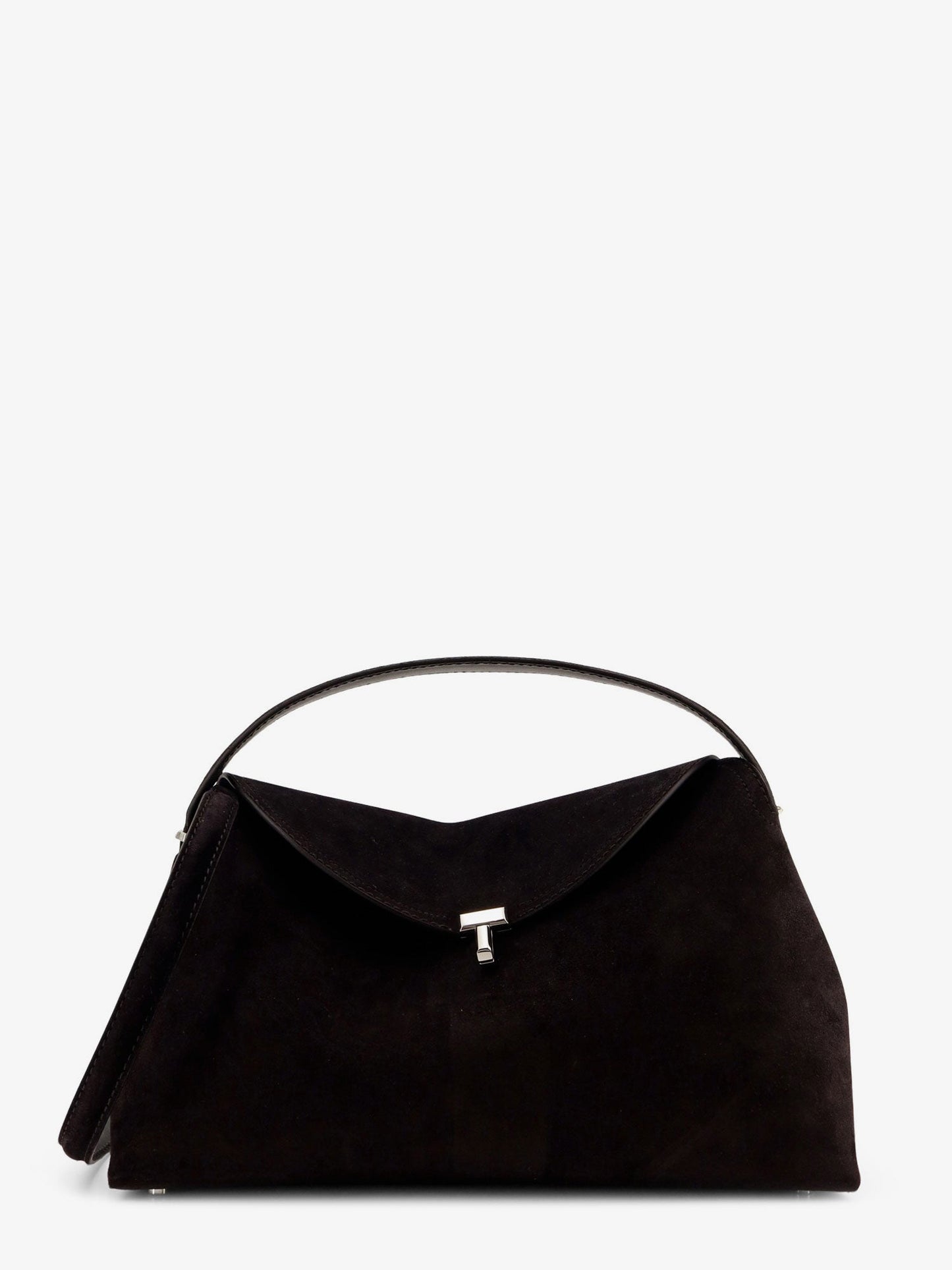 Toteme T Lock Suede Leather Shoulder Bag