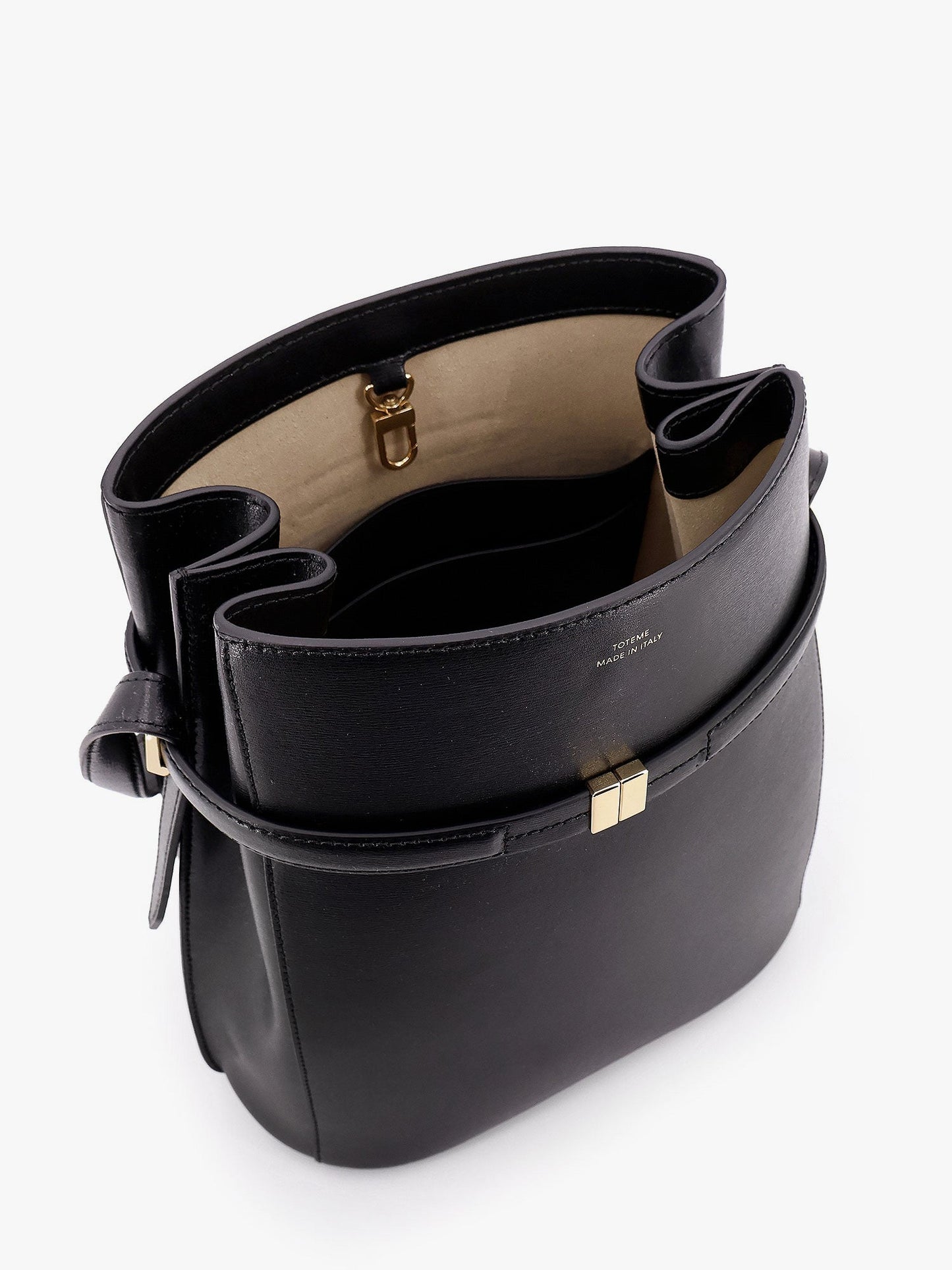 Toteme Belted Leather Bucket Bag