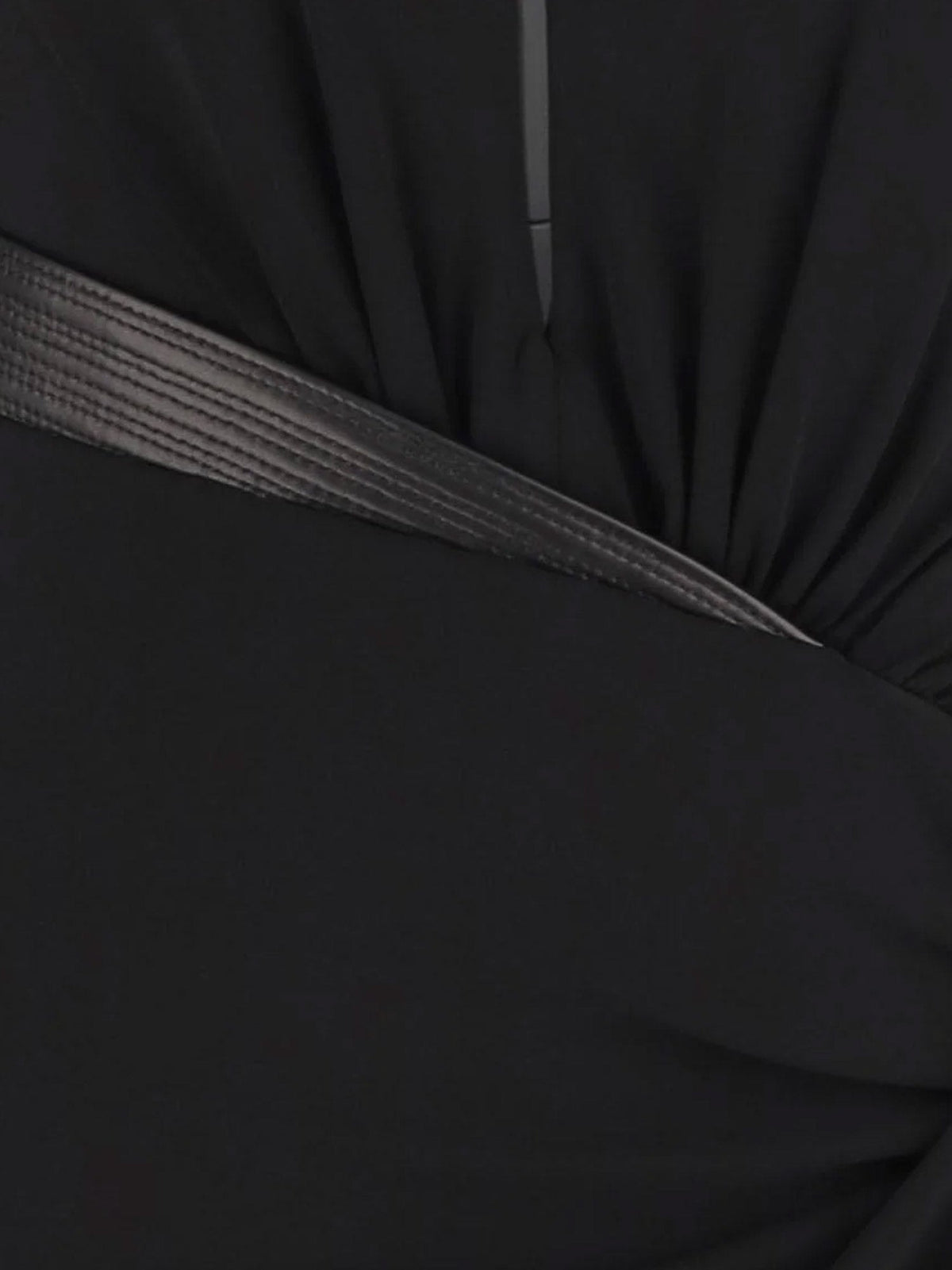 Versace Crepe mini dress with V-neckline - Black