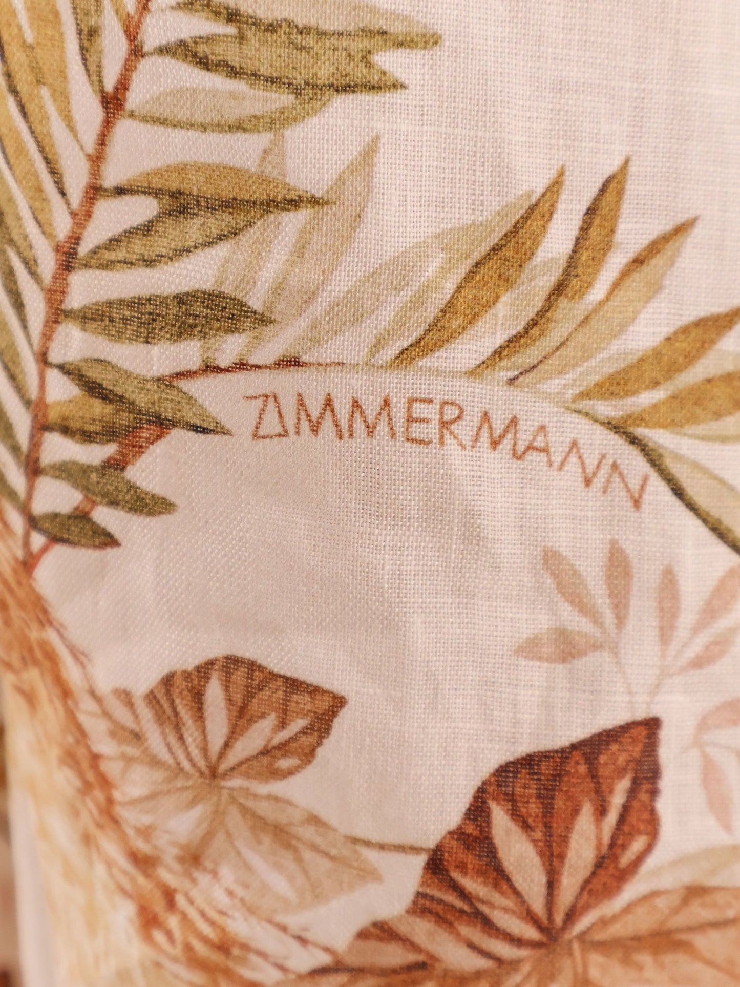 Zimmermann Ascension Plunge Linen Midi Dress