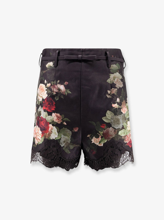 Zimmermann Hypnotic Lace Trim Silk And Cotton Short