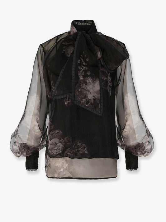 Zimmermann Hypnotic Pussybow Blouse Silk Shirt
