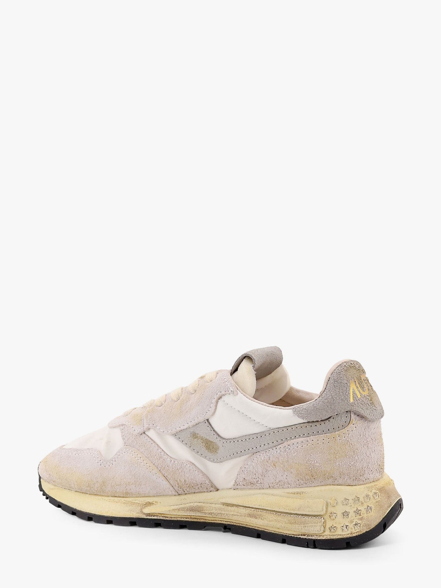 Autry Reelwind Low Top Suede And Nylon Sneakers With Used Effect