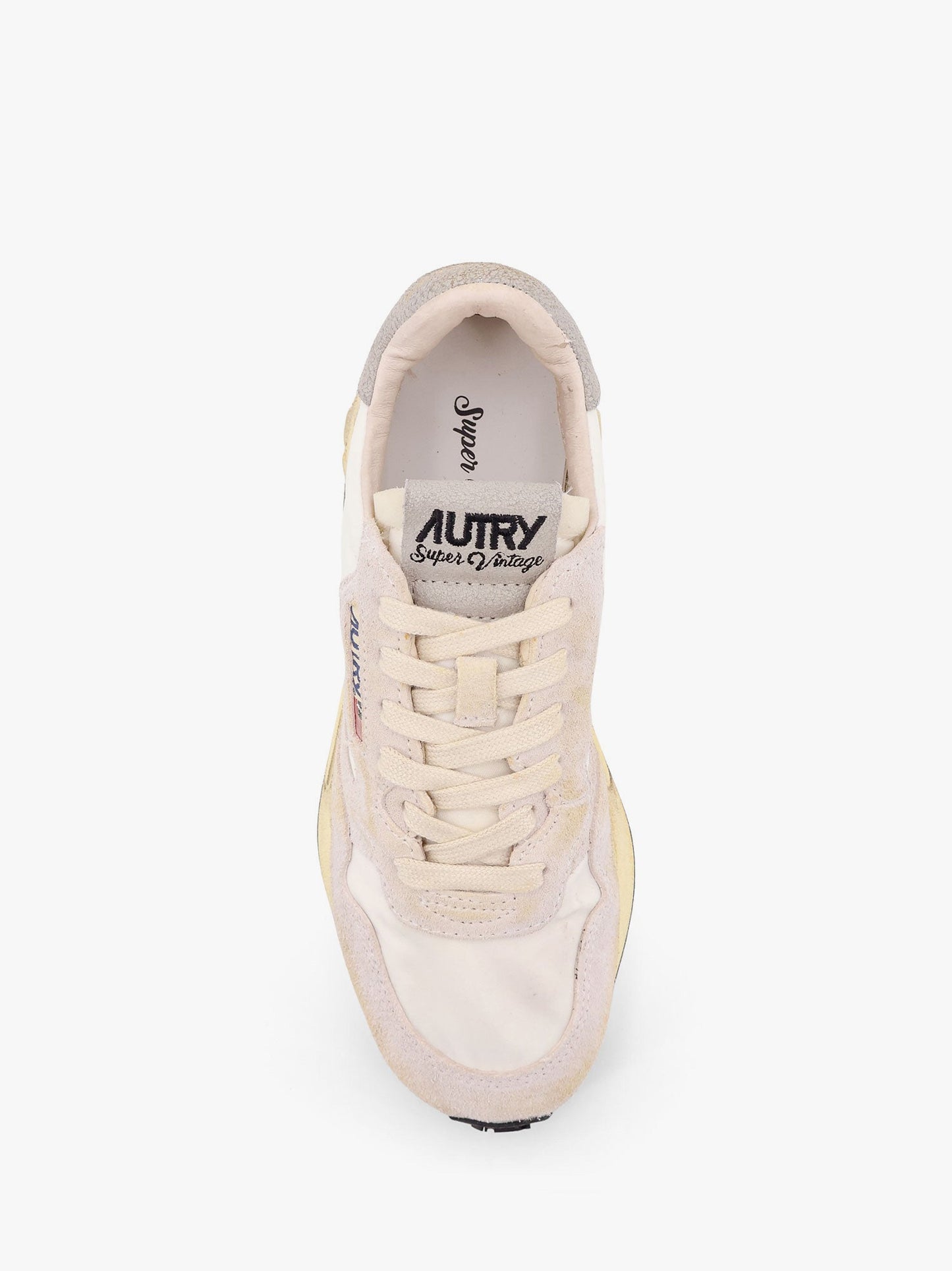 Autry Reelwind Low Top Suede And Nylon Sneakers With Used Effect