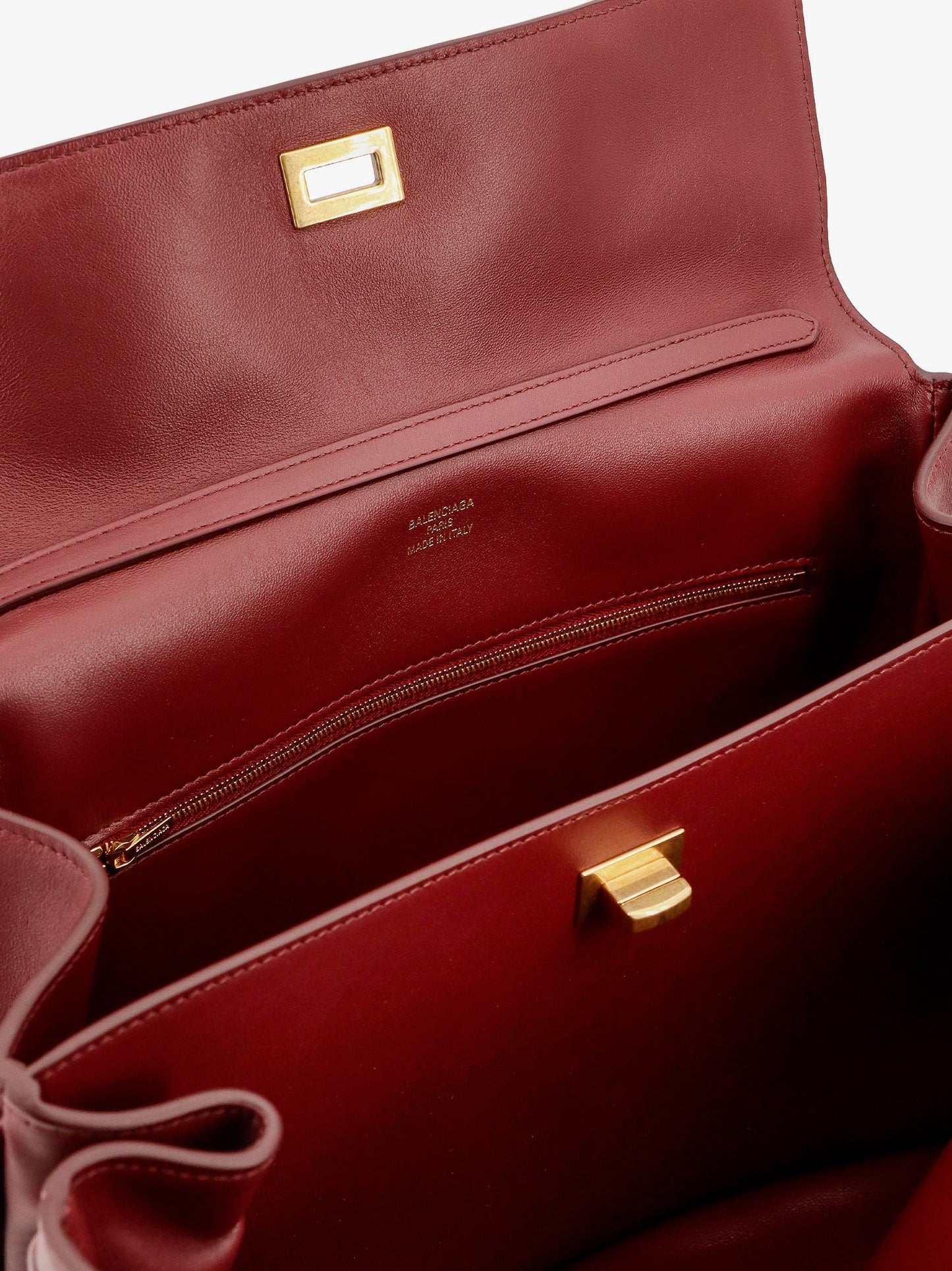Balenciaga Leather Shoulder Bag With Keyring Detail