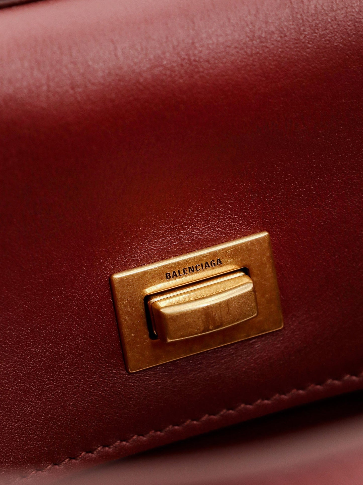 Balenciaga Leather Shoulder Bag With Keyring Detail