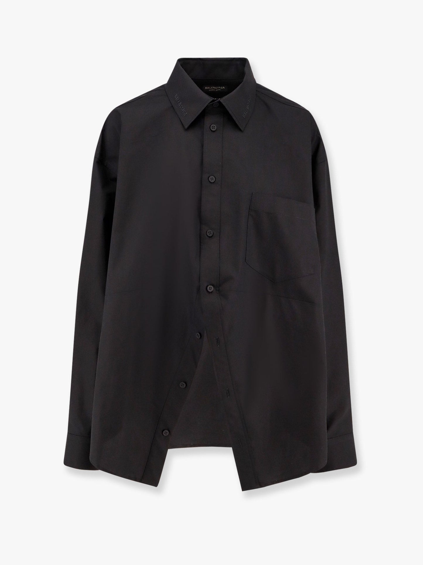 Balenciaga Swing Cotton Shirt With Balennciaga Embroidery