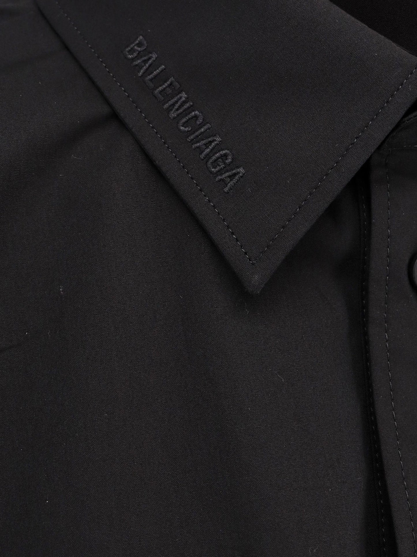 Balenciaga Swing Cotton Shirt With Balennciaga Embroidery