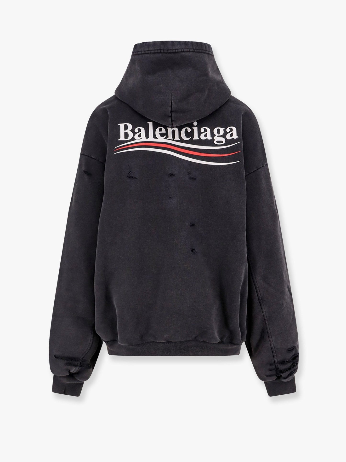 Balenciaga Destroyed Finish Cotton Sweatshirt