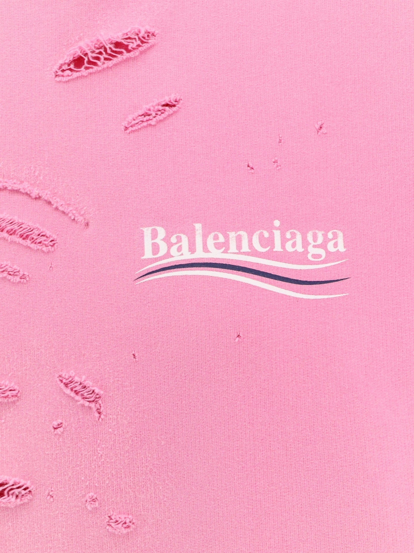 Balenciaga Destroyed Finish Cotton Sweatshirt