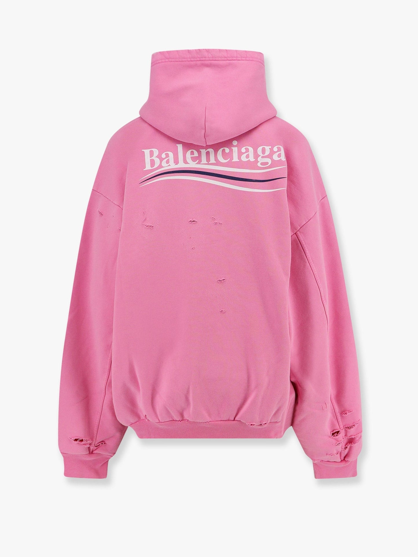 Balenciaga Destroyed Finish Cotton Sweatshirt