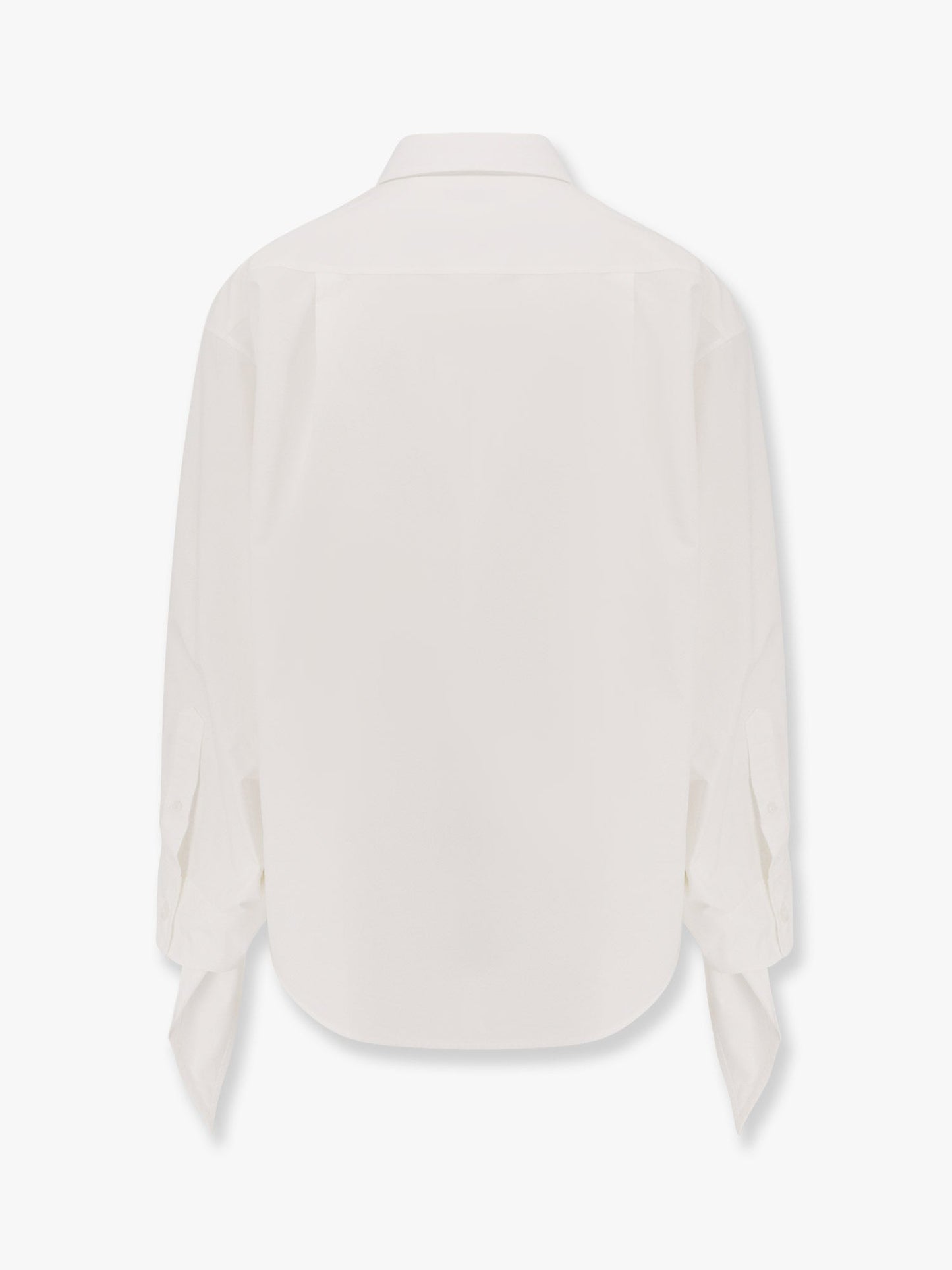 Balenciaga Oversize Cotton Shirt With Knotted Details