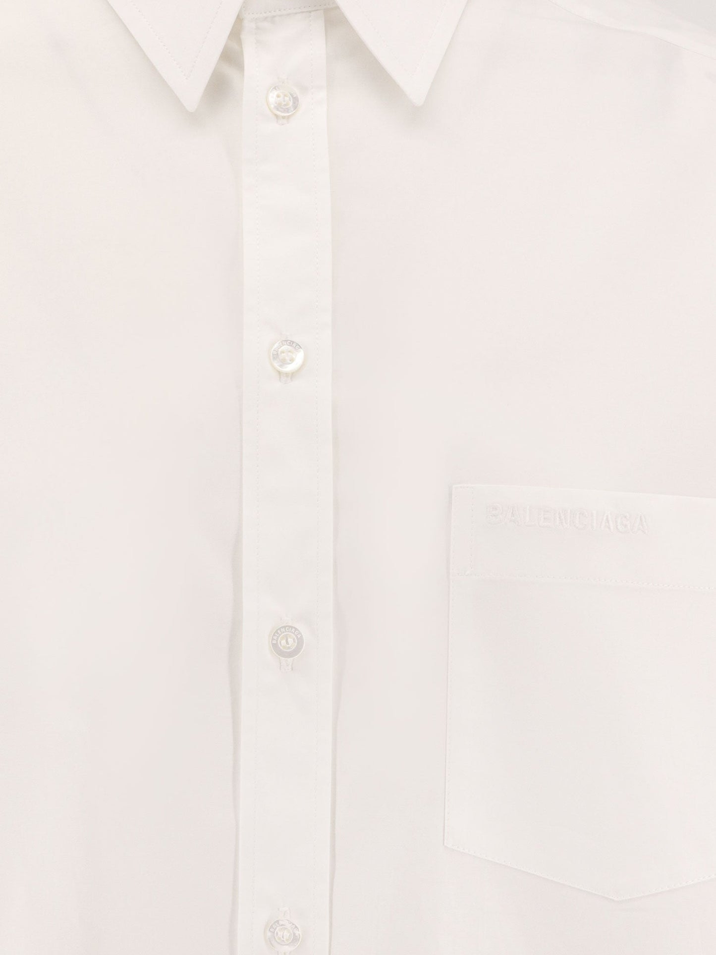 Balenciaga Oversize Cotton Shirt With Knotted Details