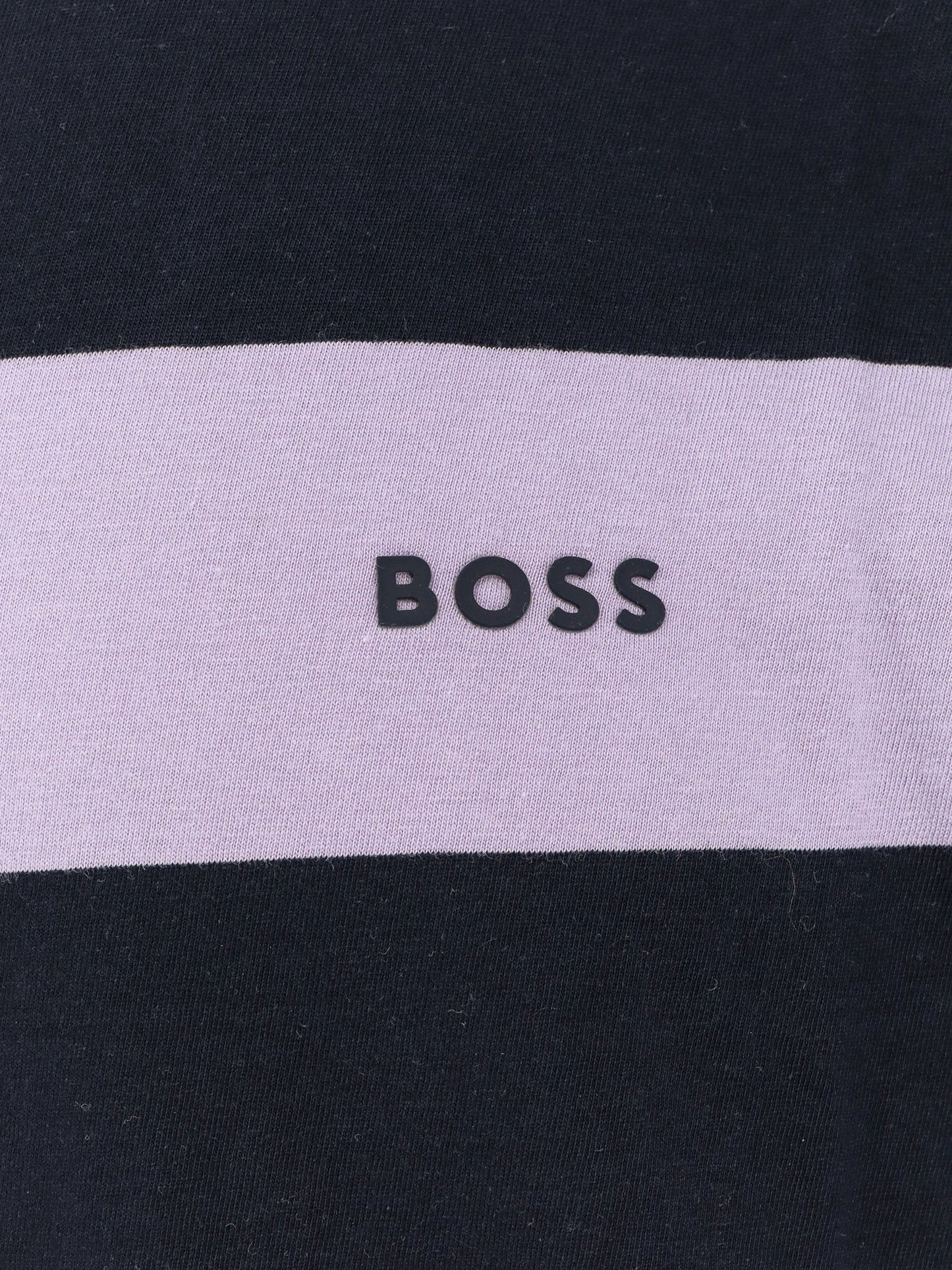 Boss Striped Cotton T Shirt