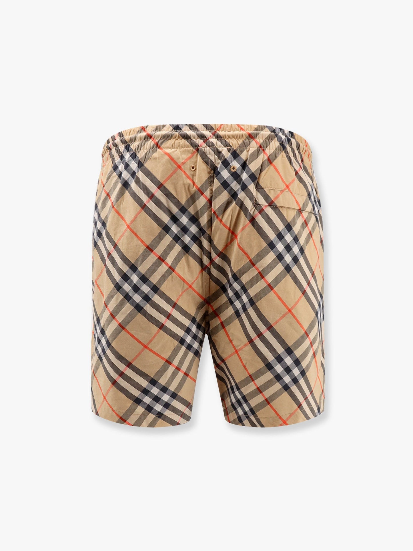Burberry Swim Trunks With Traditional Check Motif