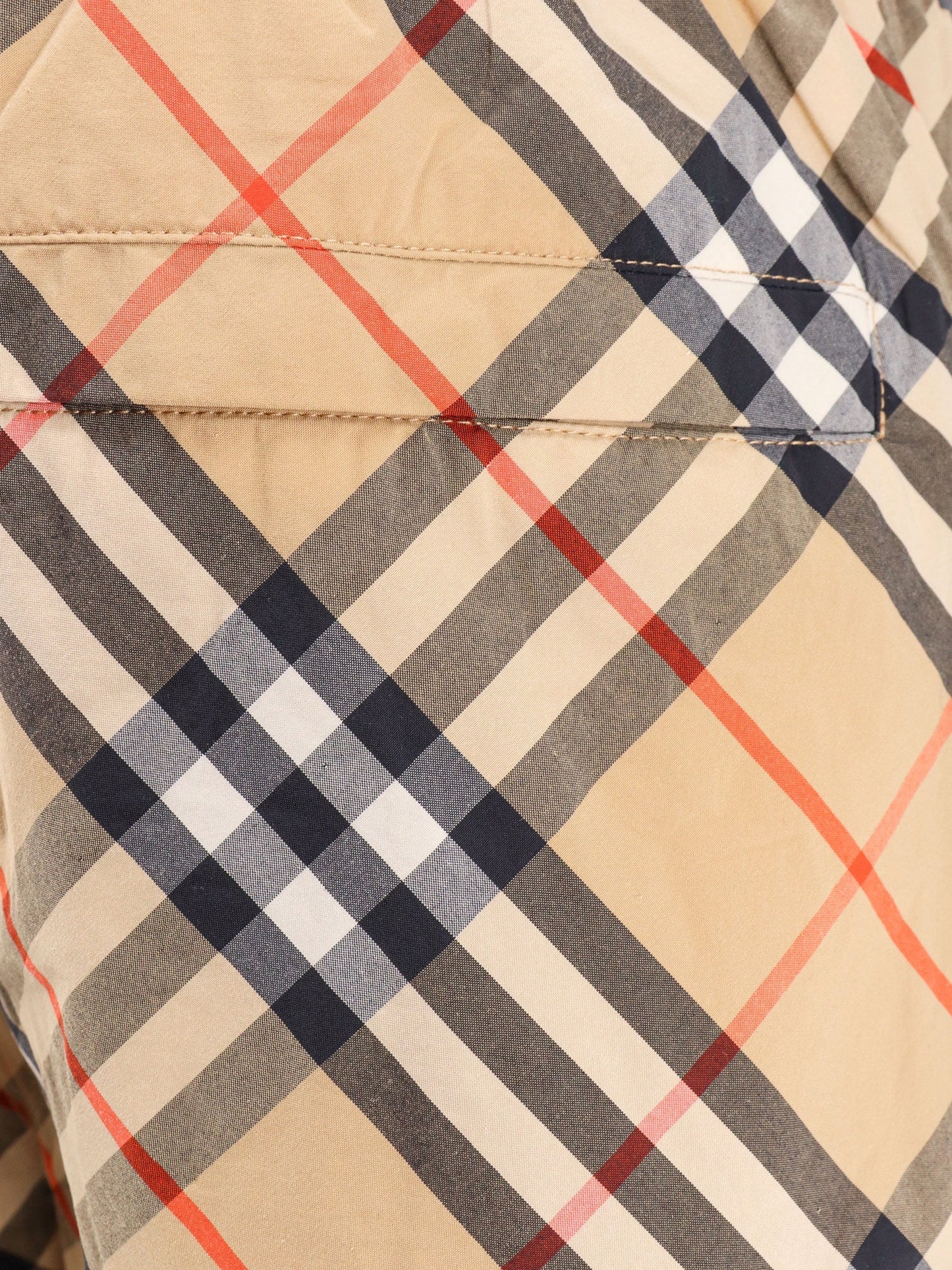 Burberry Swim Trunks With Traditional Check Motif