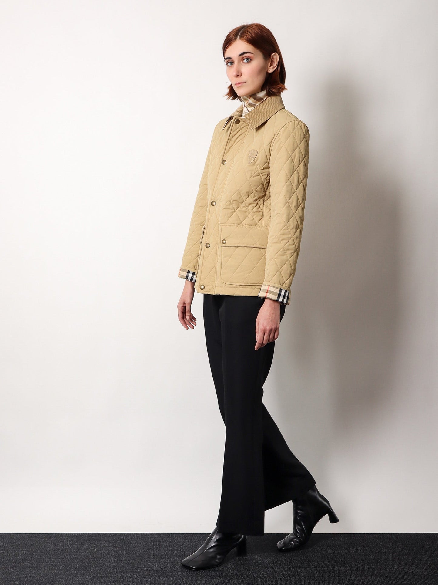 Burberry Quilted Jacket With Monogram Patch