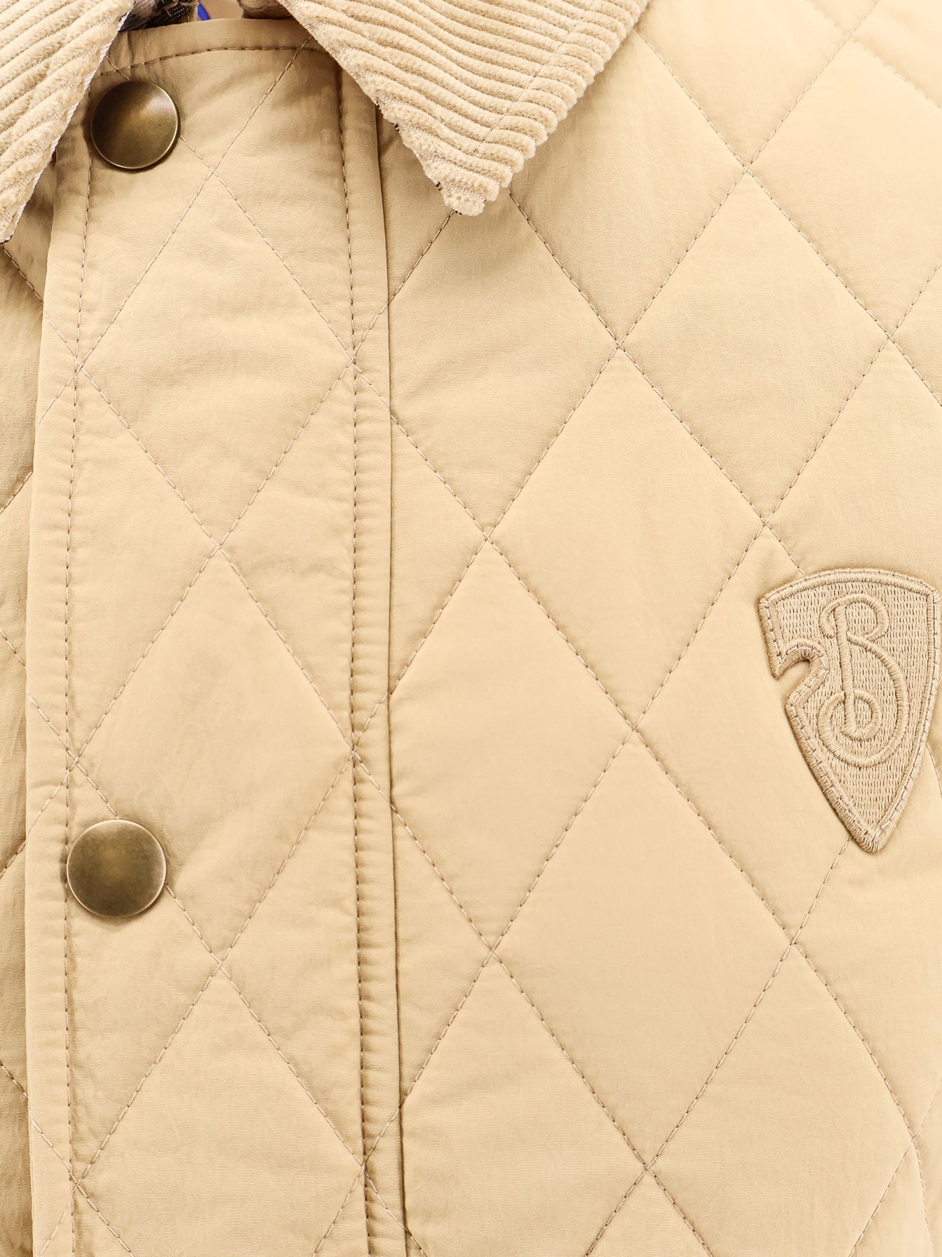 Burberry Quilted Jacket With Monogram Patch