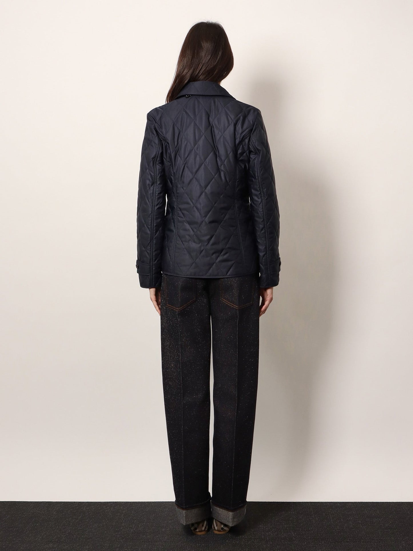 Burberry Quilted Nylon Jacket With Check Lining