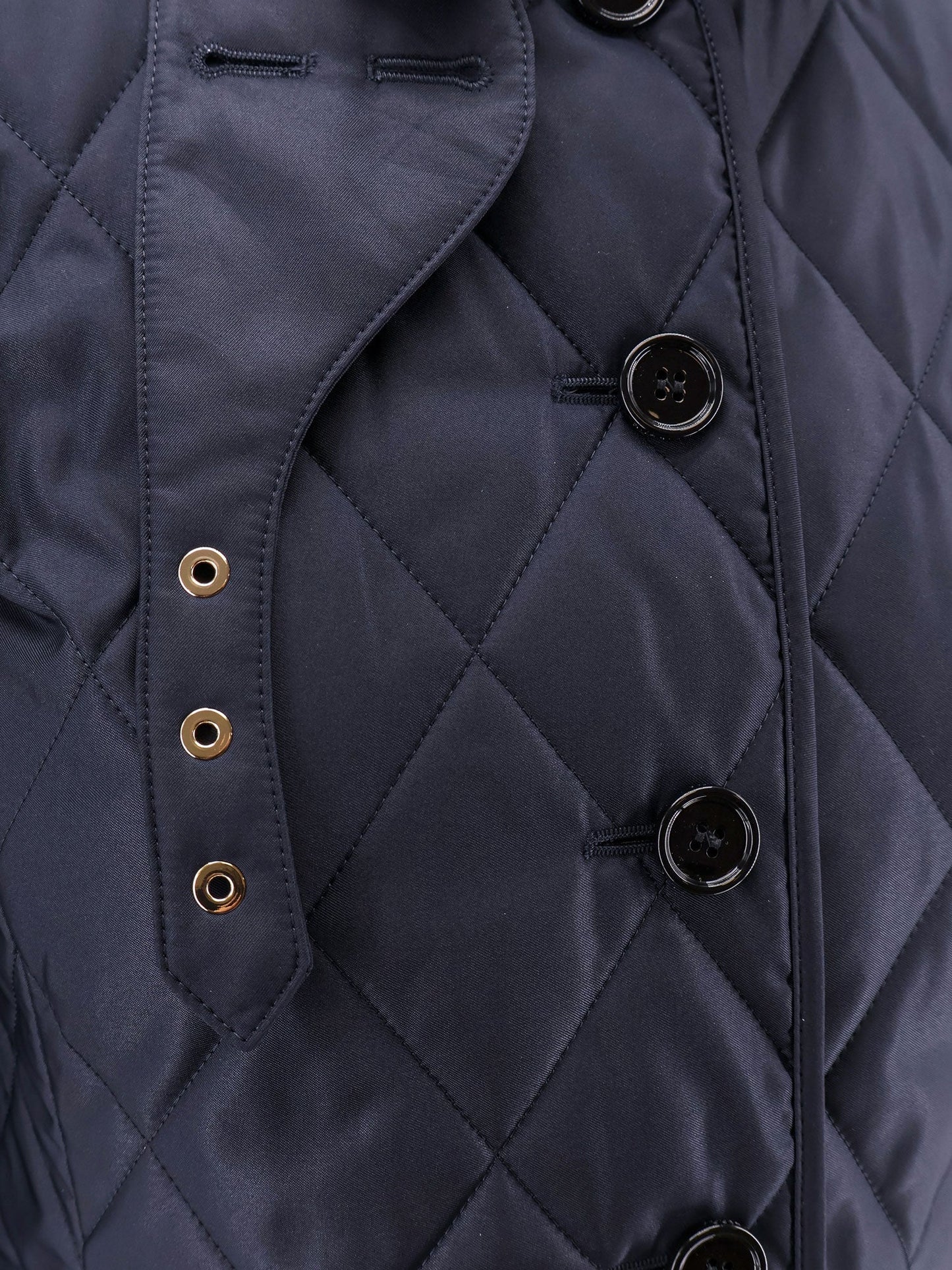 Burberry Quilted Nylon Jacket With Check Lining