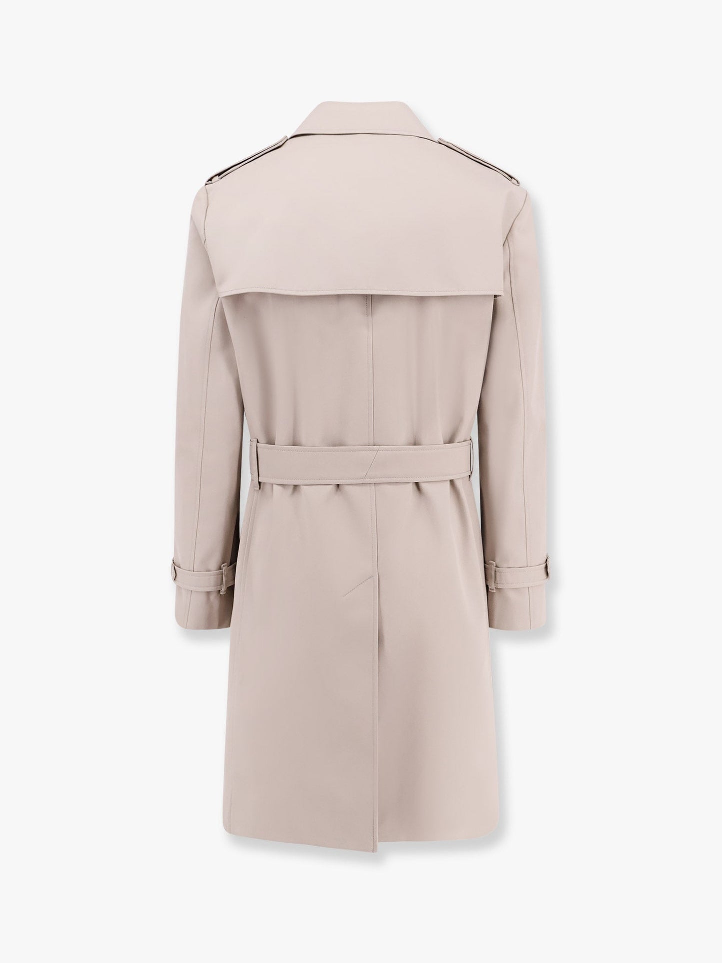 Burberry Cotton Blend Trench With Check Lining