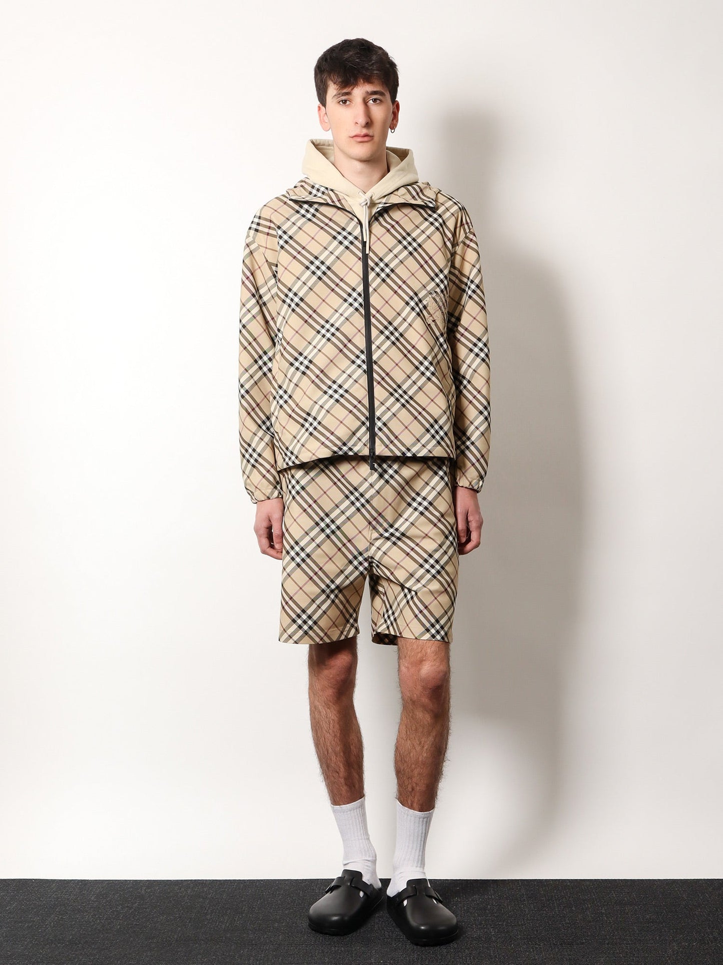 Burberry Traditional Check Jacket With Ekd Embroidery