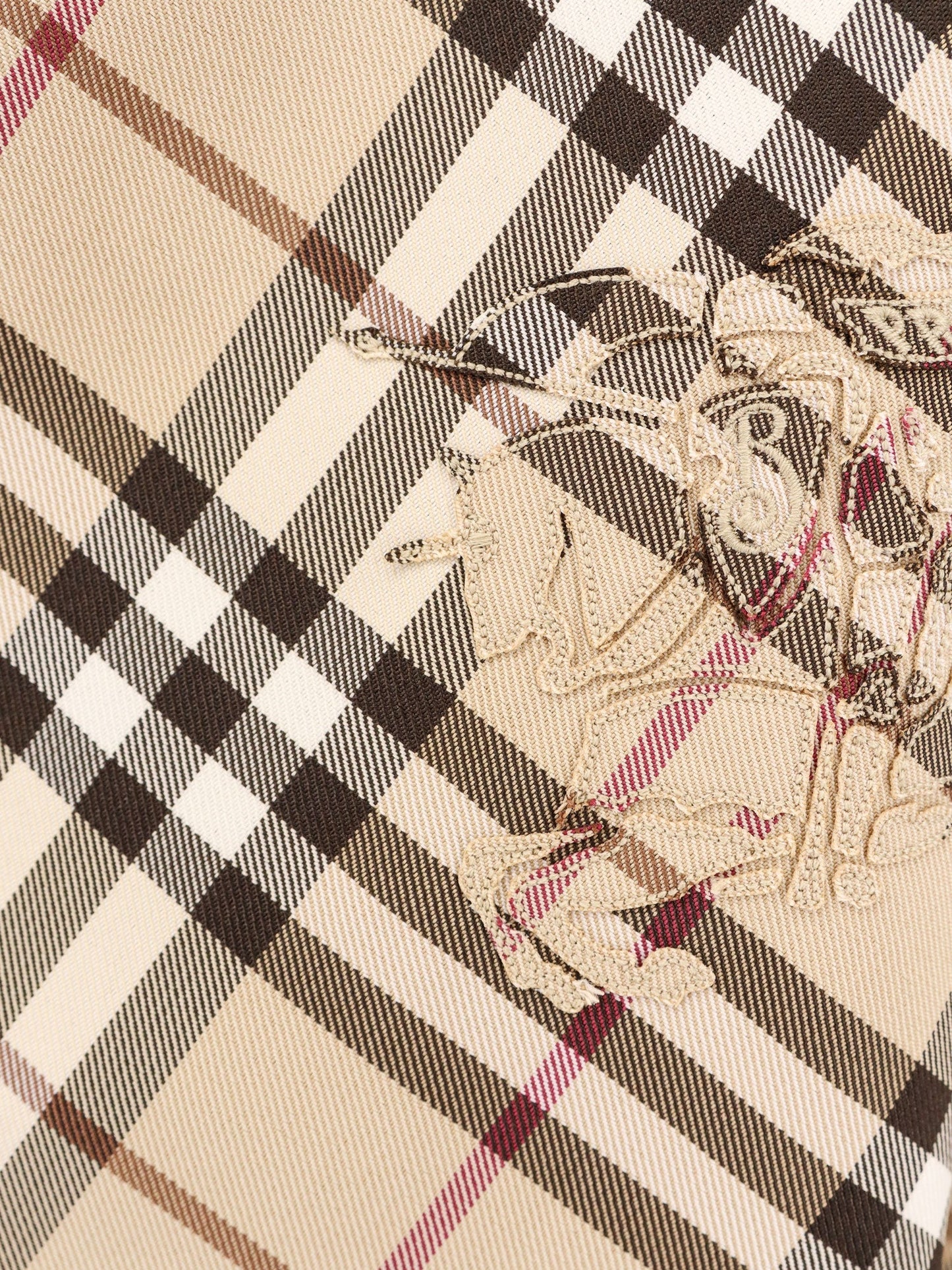 Burberry Traditional Check Jacket With Ekd Embroidery