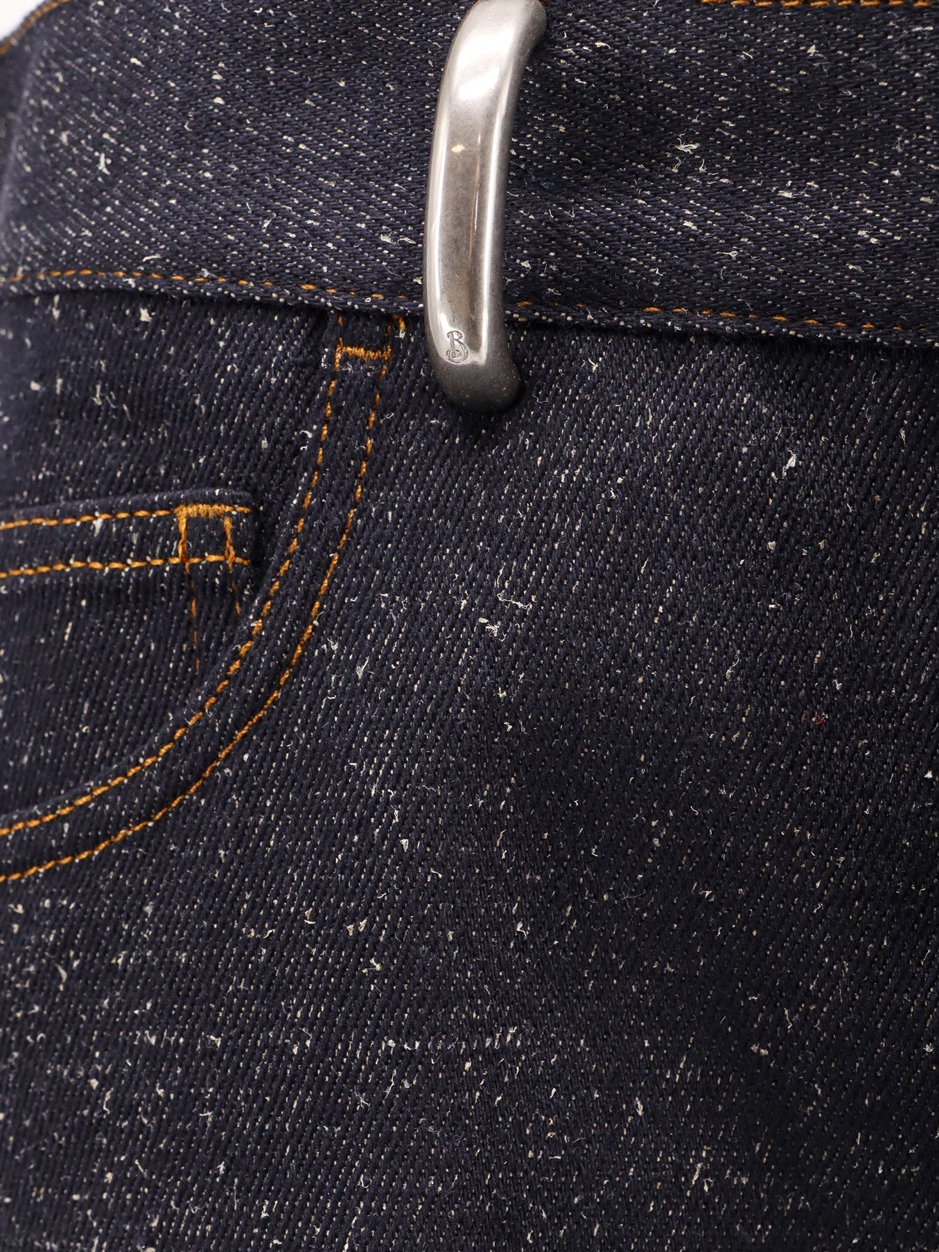 Burberry Cotton Blend Trouser With Metal Belt Loop