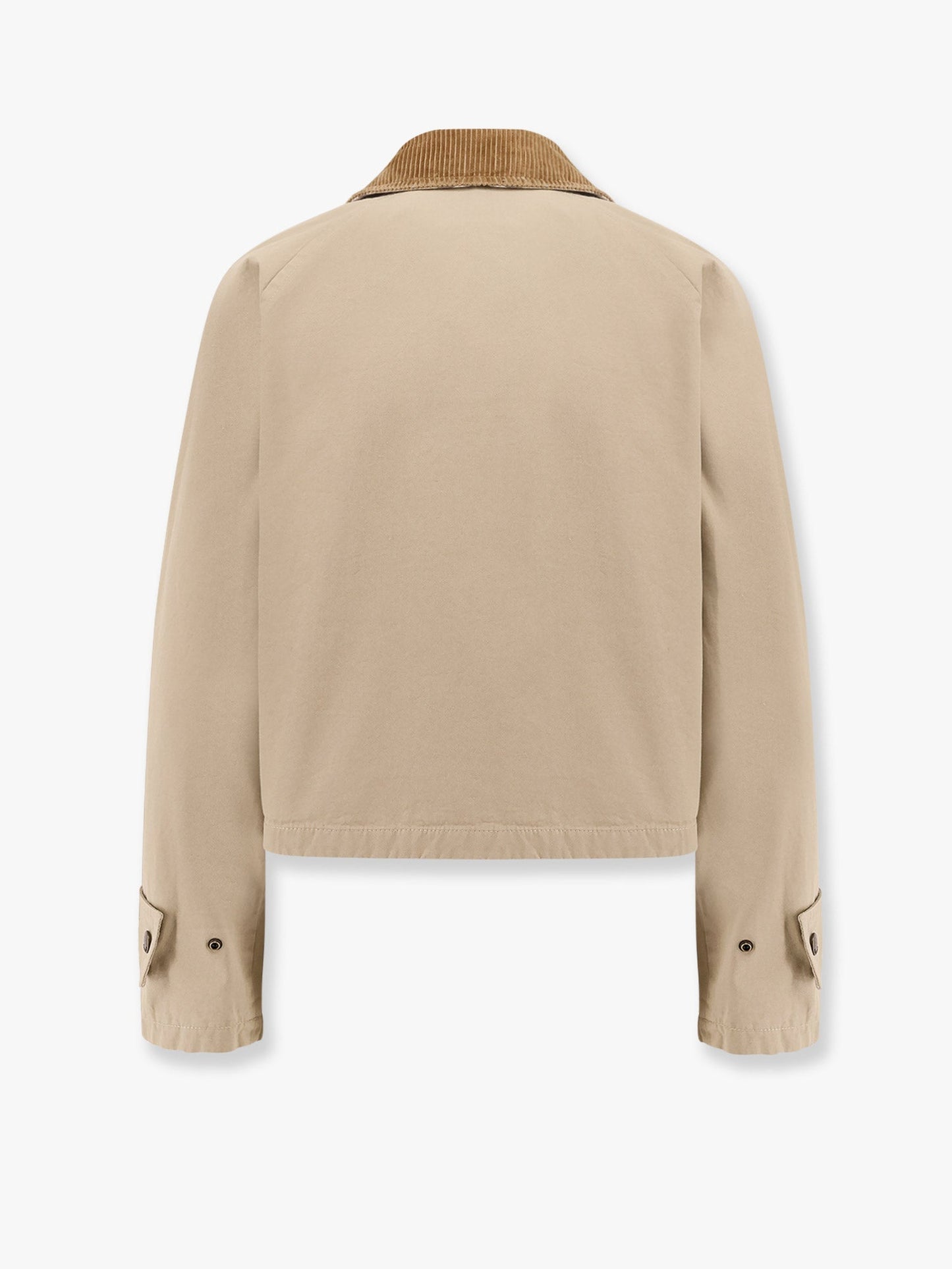 Burberry Organic Cotton Jacket With Check Lining