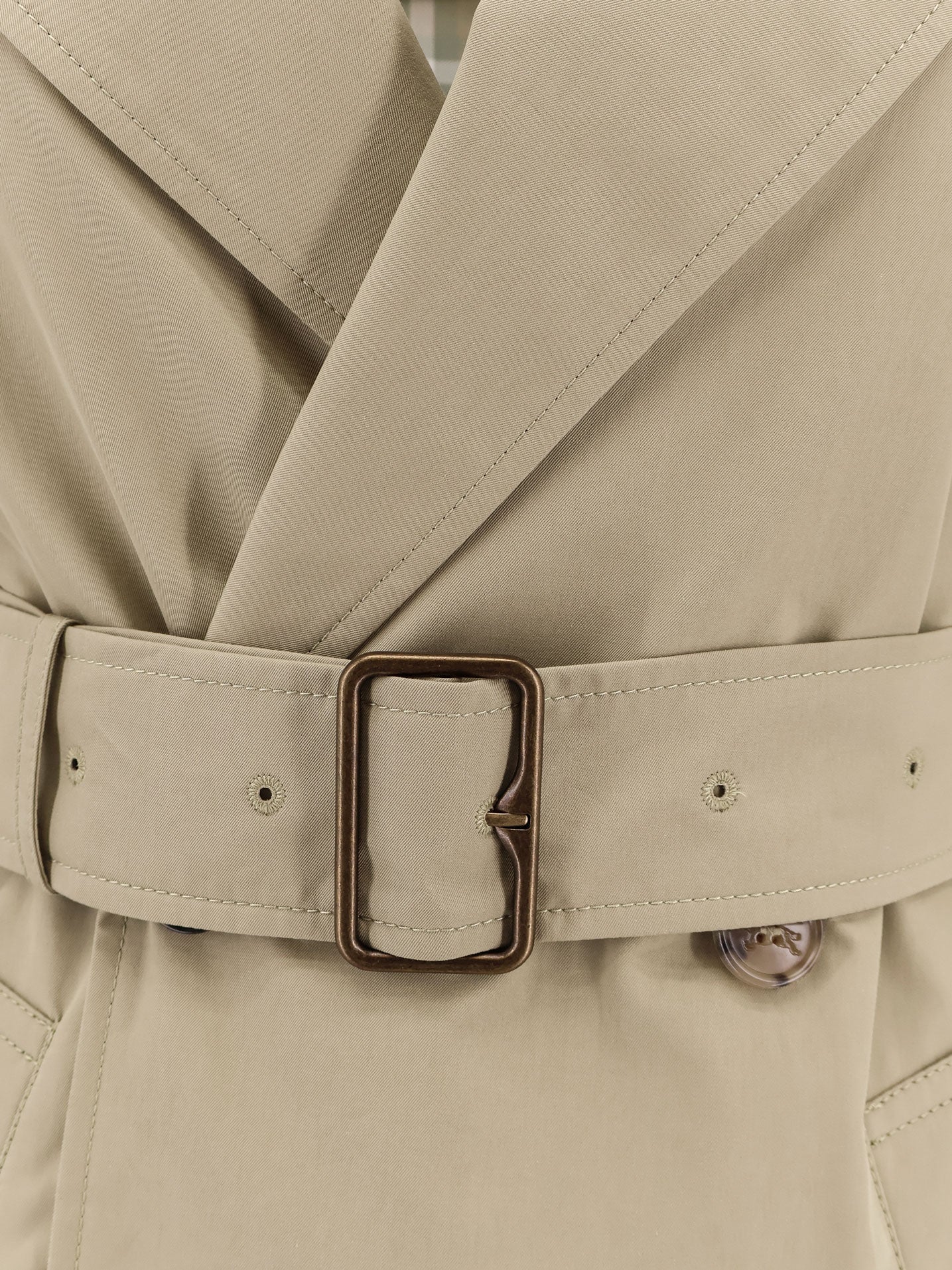 Burberry Organic Cotton Trench With Check Lining
