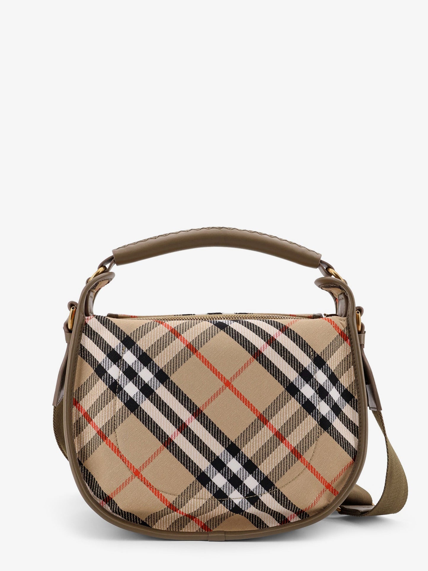 Burberry Clip Messenger Burberry Check Fabric Shoulder Bag