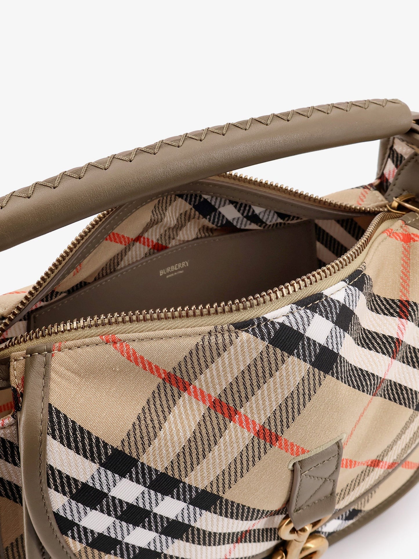 Burberry Clip Messenger Burberry Check Fabric Shoulder Bag