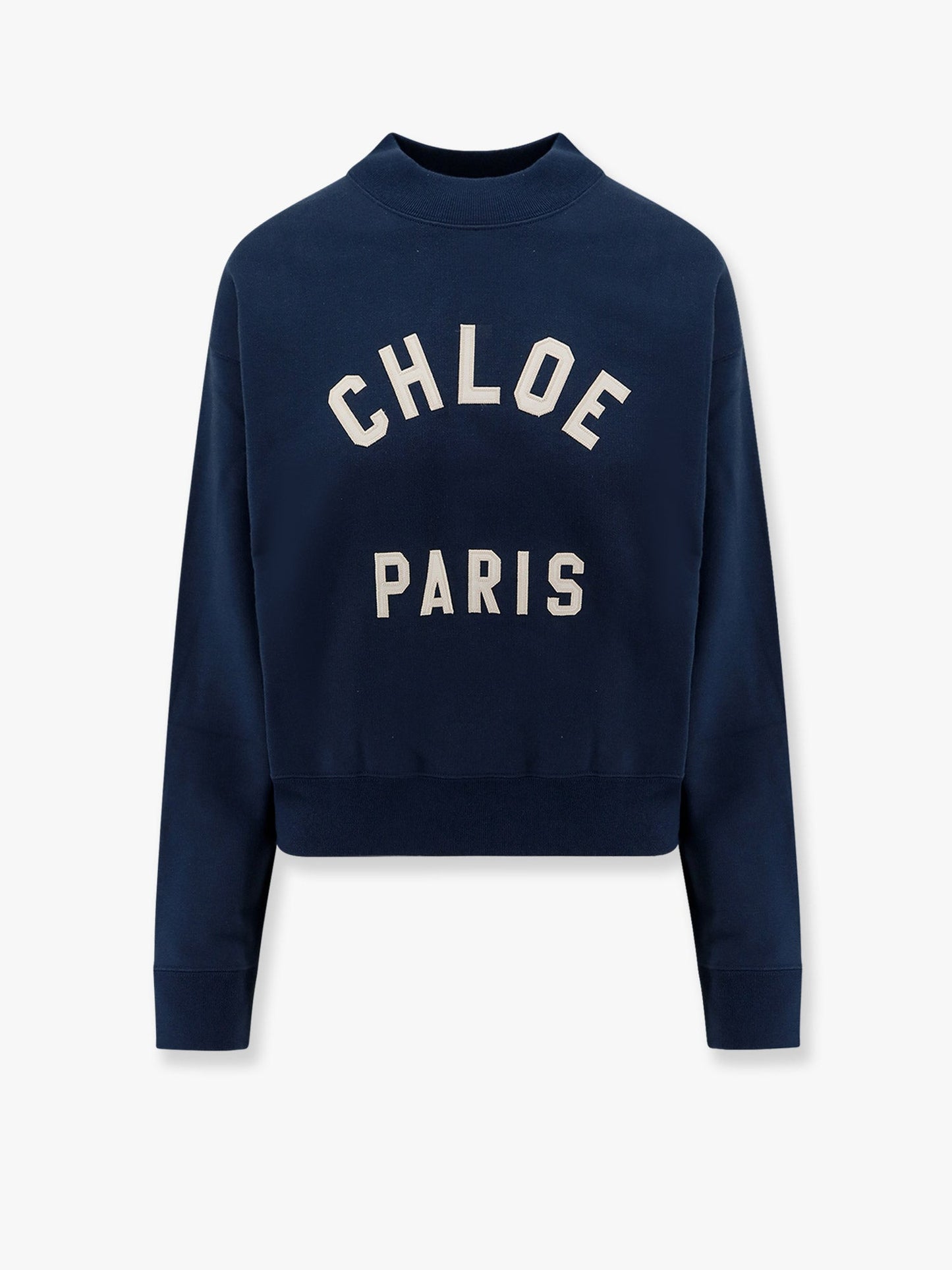 Chloe' Cotton Sweatshirt With Lettering Logo