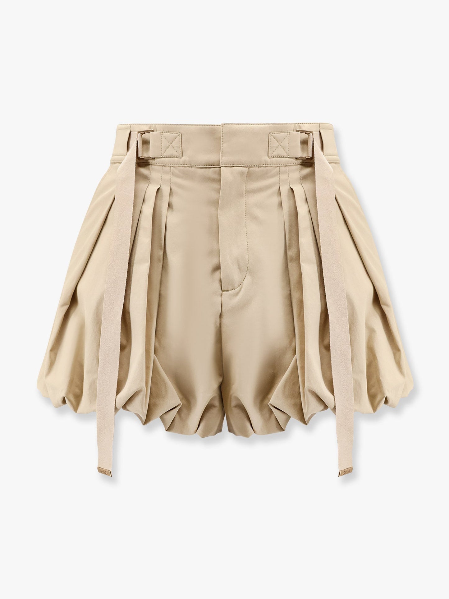 Chloe' Balloon Cotton Shorts With Lateral Adjustable Straps