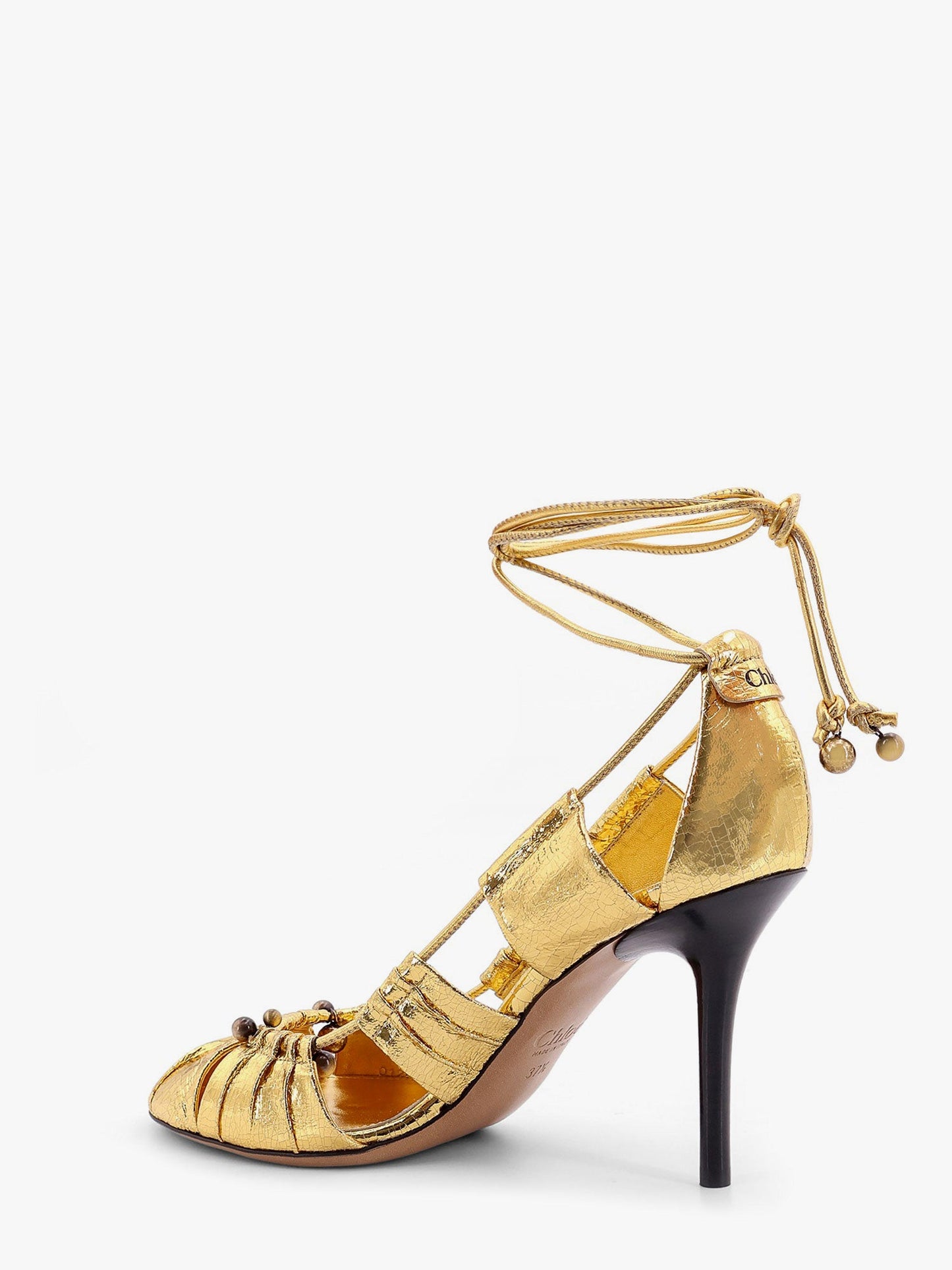 Chloe' Décolleté Luna In Pelle Gold