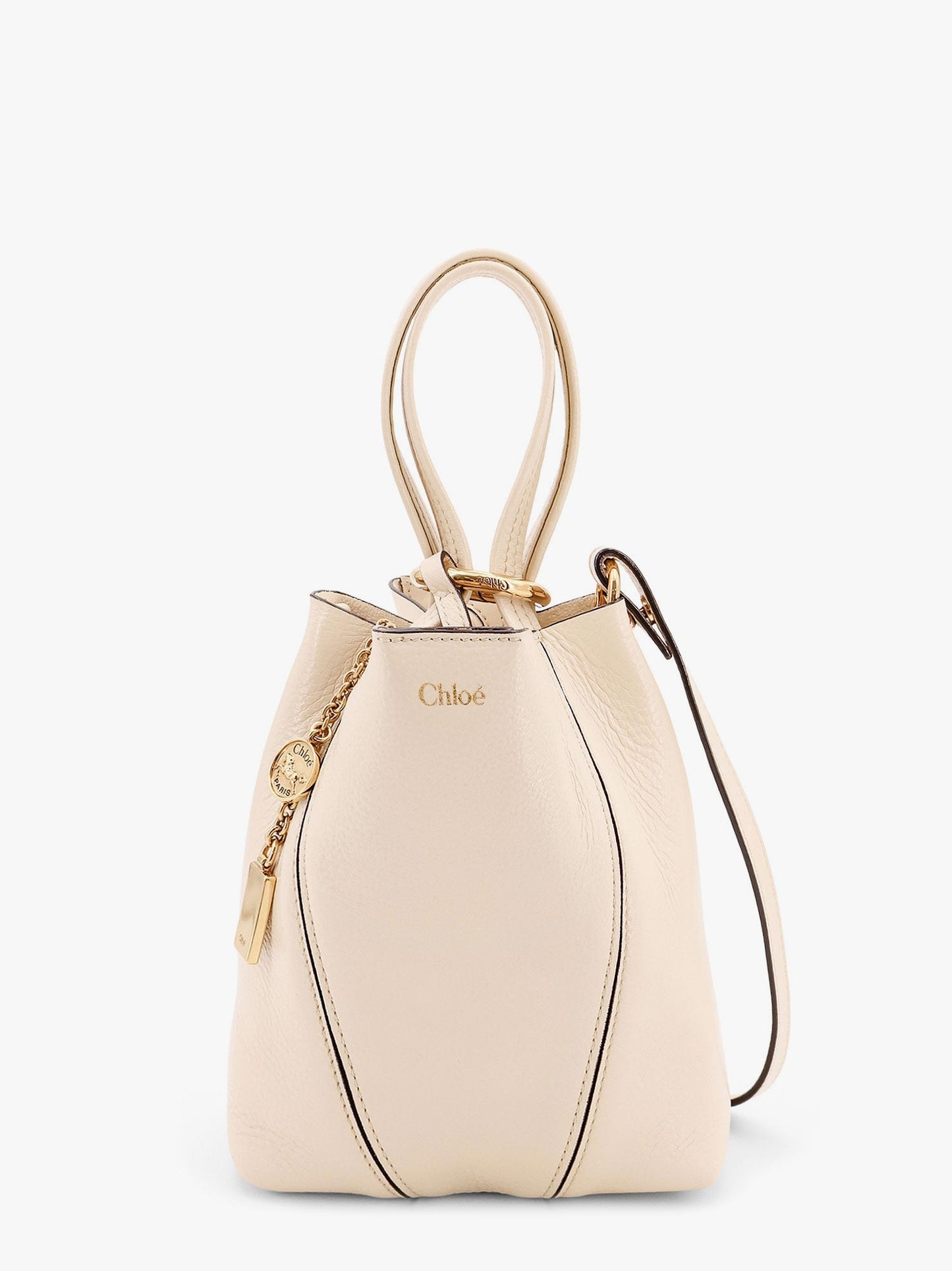Chloe' Spin Leather Shoulder Bag With Chloé Logo Detail